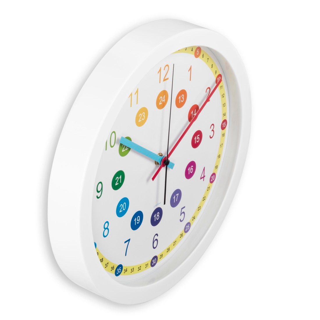 Hama Wanduhr »Kinder-Uhr "Sal", ohne Ticken, Ø 30 cm, Bunt« für Kinderzimmer, geräuscharm