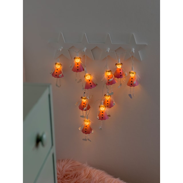 KONSTSMIDE LED-Lichterkette »Weihnachtsdeko«, 10 St.-flammig, LED  Dekolichter, Pinke Engel, an/aus Schalter, 10 warm weiße Dioden bequem  kaufen