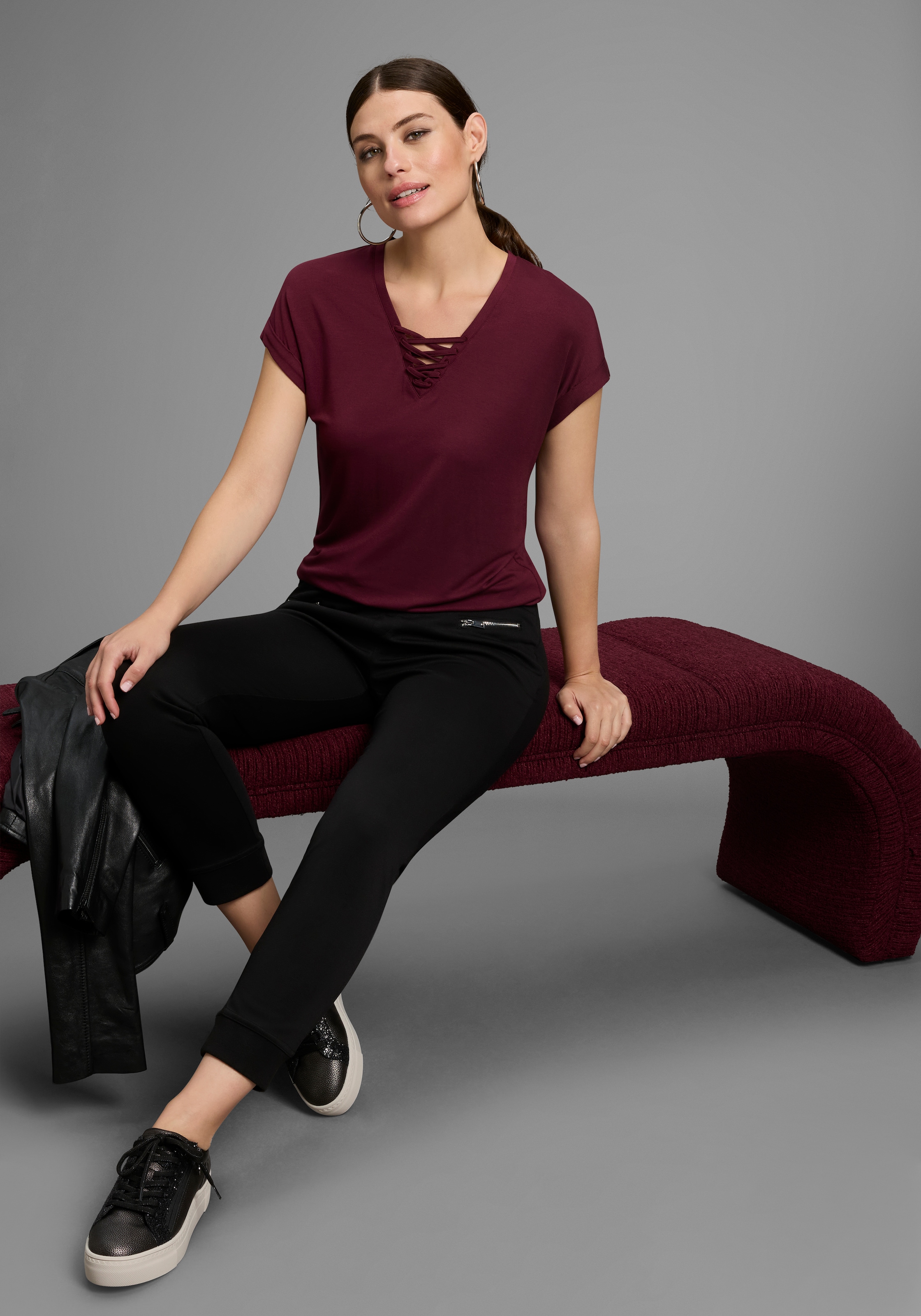 Bruno Banani Jerseyhose, Saum-Bündchen