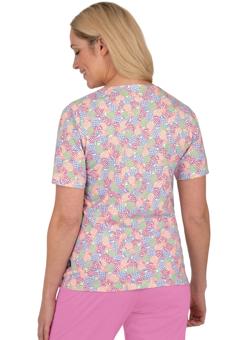 Trigema T-Shirt »TRIGEMA T-Shirt mit farbenfrohem Allover-Print«, (1 tlg.)