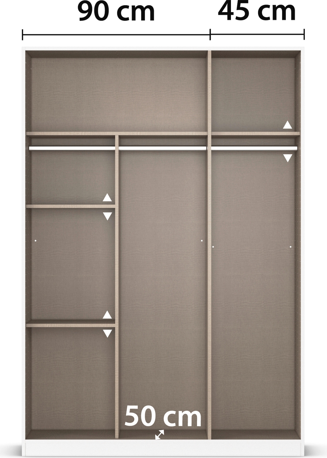 rauch Drehtürenschrank »Reflect«, mit Spiegelfront, inkl. praktischer Inneneinteilung