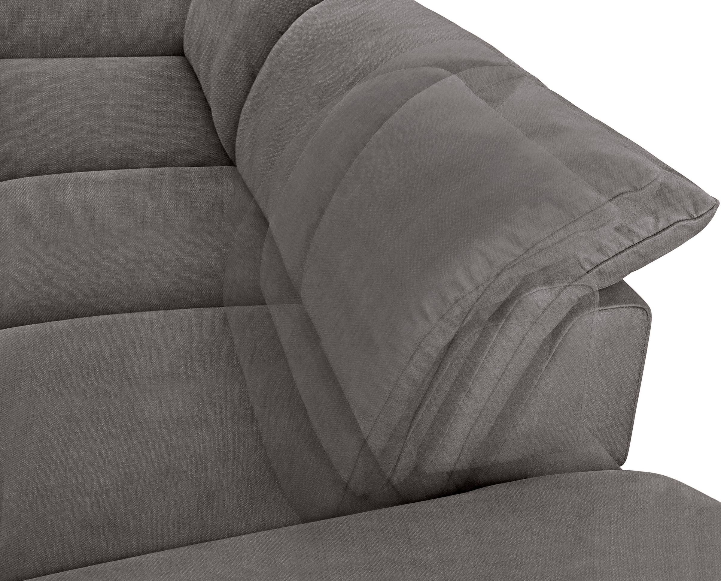 W.SCHILLIG Ecksofa »enjoy&MORE, Designsofa, bequem, zeitlos und elegant, L-Form« Sitztiefenverstellung, Füße schwarz pulverbeschichtet, Breite 340 cm