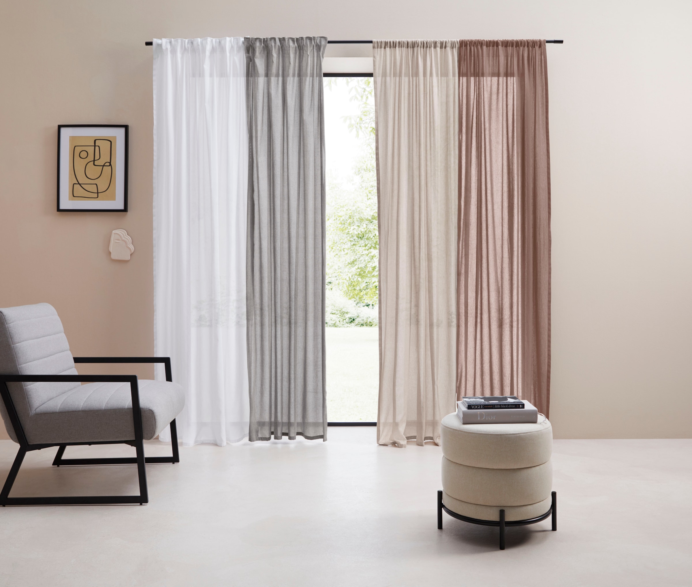 LeGer Home by Lena Gercke Vorhang »Lanea«, (1 St.), Leinenoptik, 1 Schal, verschiedene Größen