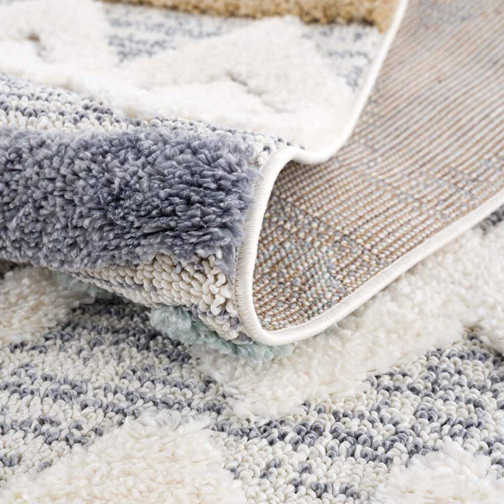 Carpet City Hochflor-Teppich »Focus 3013«, rund, 20 mm Höhe, Boho-Teppich, Hochtief-Muster/ 3D-Effekt, für Wohnzimmer, Schlafzimmer