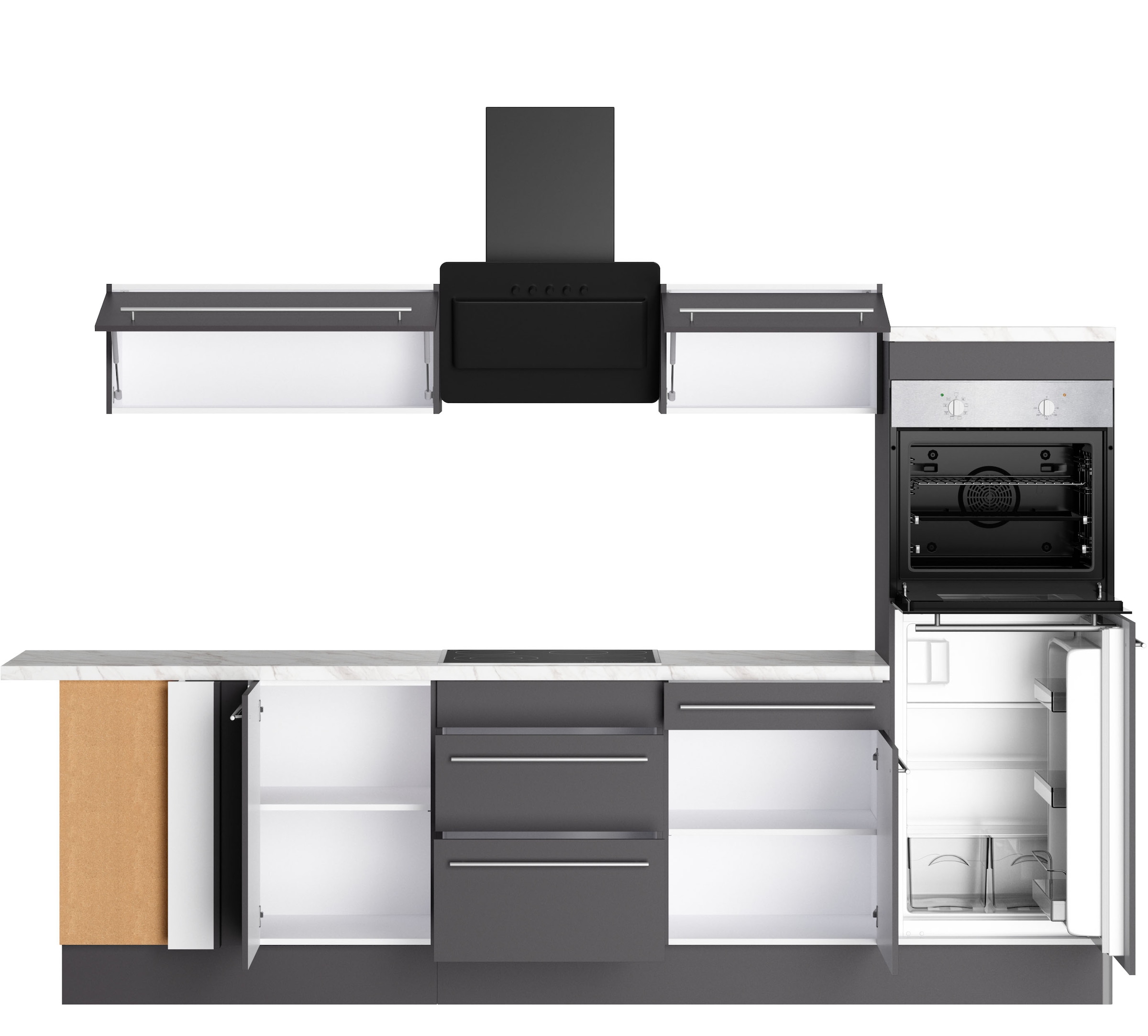 KOCHSTATION Küche »KS-Bern2«, Stellmaße 295 x 175 cm, wahlweise mit E-Geräten