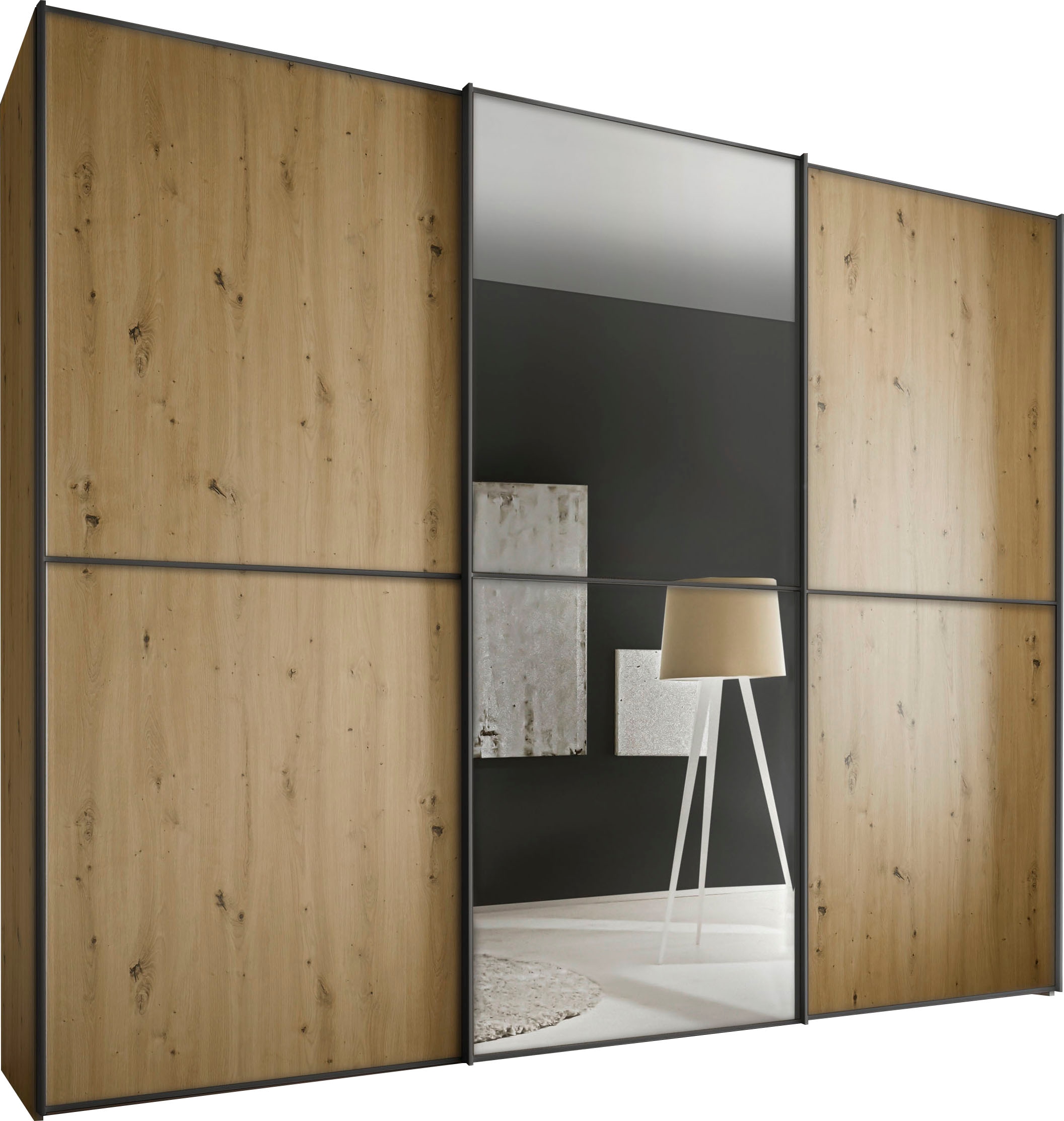 STAUD Schwebetürenschrank »Sinfonie Plus, edles Design in hochwertiger Qualität, Made in Germany« Mit Spiegeltüre und vier verschiedenen Ausstattungsvarianten