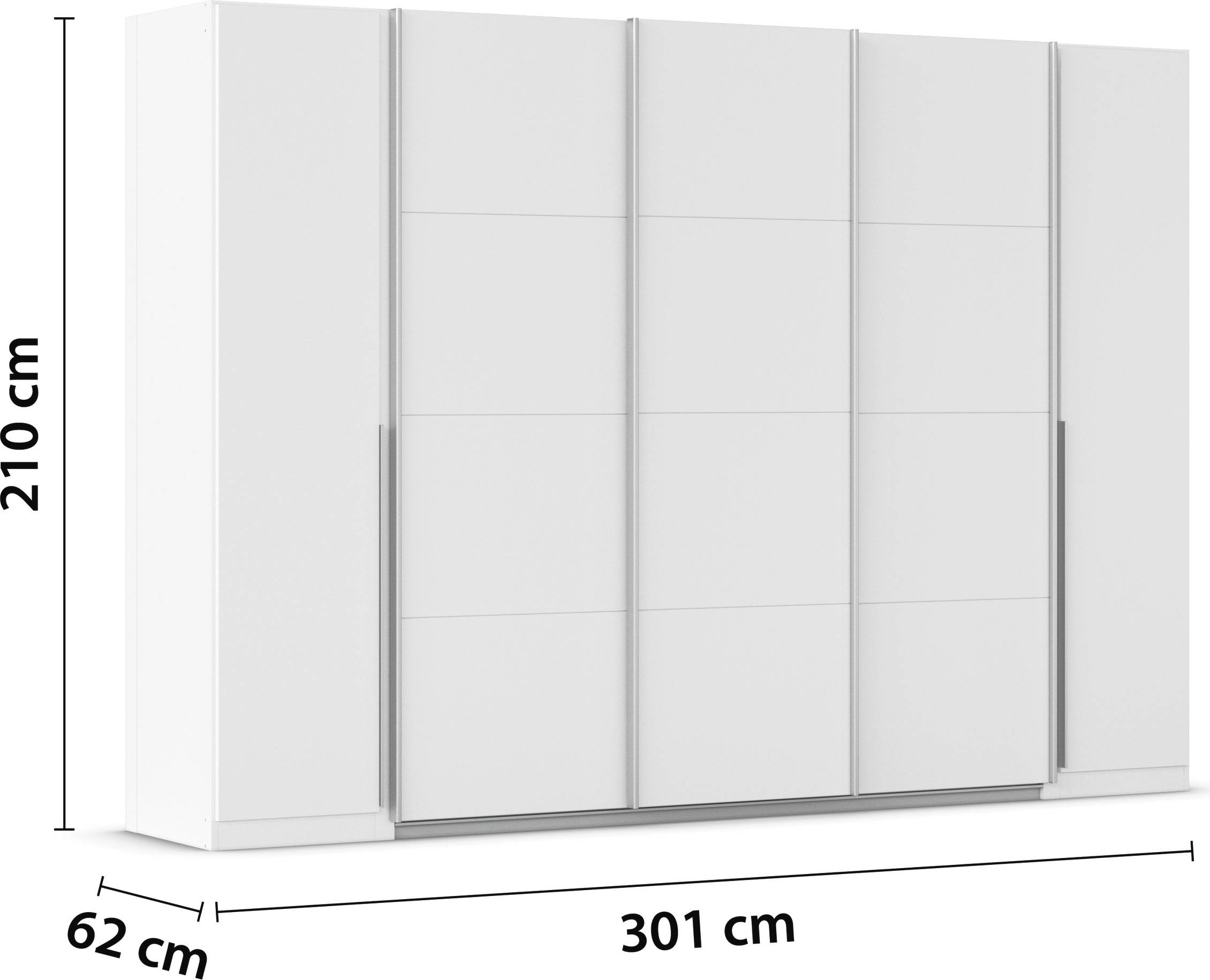 rauch Schwebetürenschrank »Agordo«, (im angesagten Mix aus Dreh- und Schwebetüren), optional mit Spiegel und zwei Griff-Farben MADE IN GERMANY