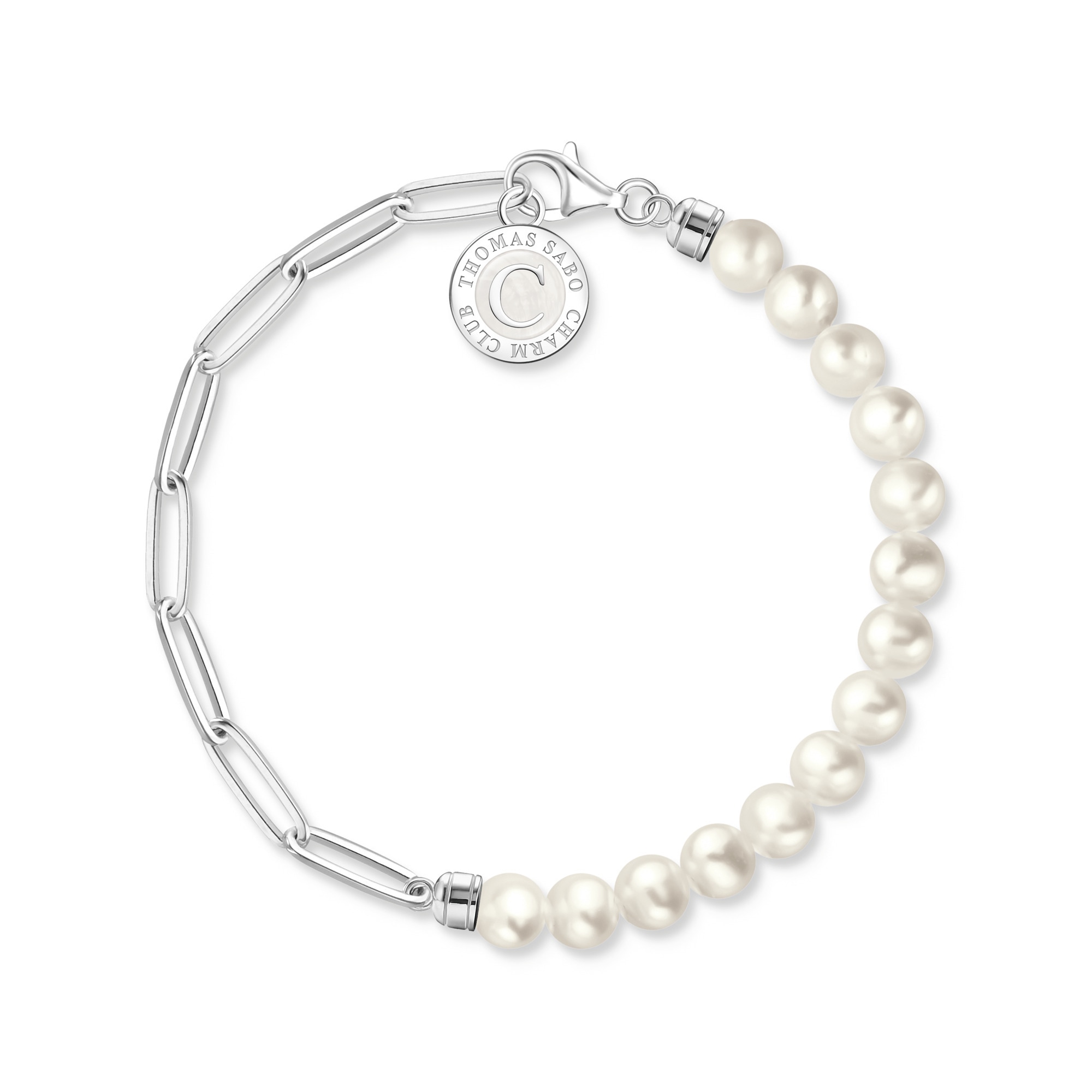 THOMAS SABO Charm-Armband »mit Perlen und Coin« mit Süßwasserzuchtperle
