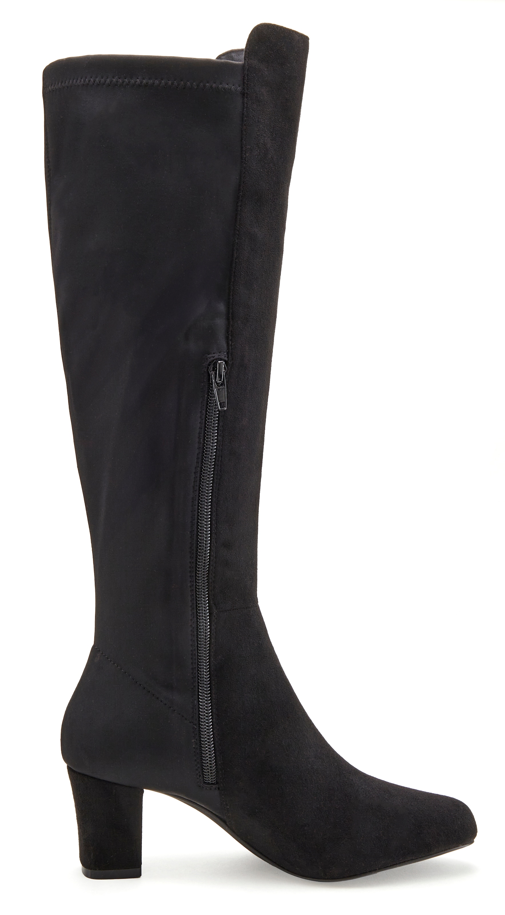 LASCANA Stiefel, mit Stretcheinsatz und Langschaft, Stiefelette, Langer Stiefel VEGAN