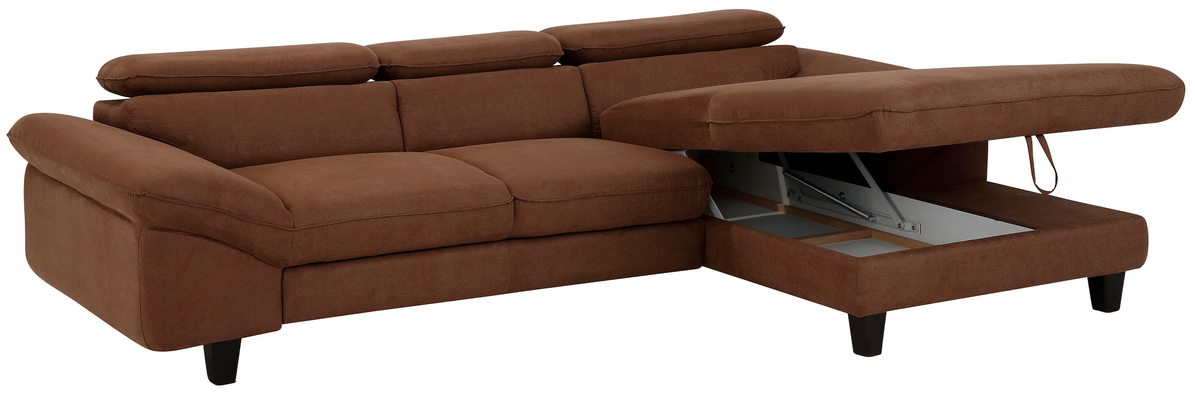 Home affaire Ecksofa »Pilot L-Form«, mit Kopfteilverstellung, optional Bettfunktion und Bettkasten