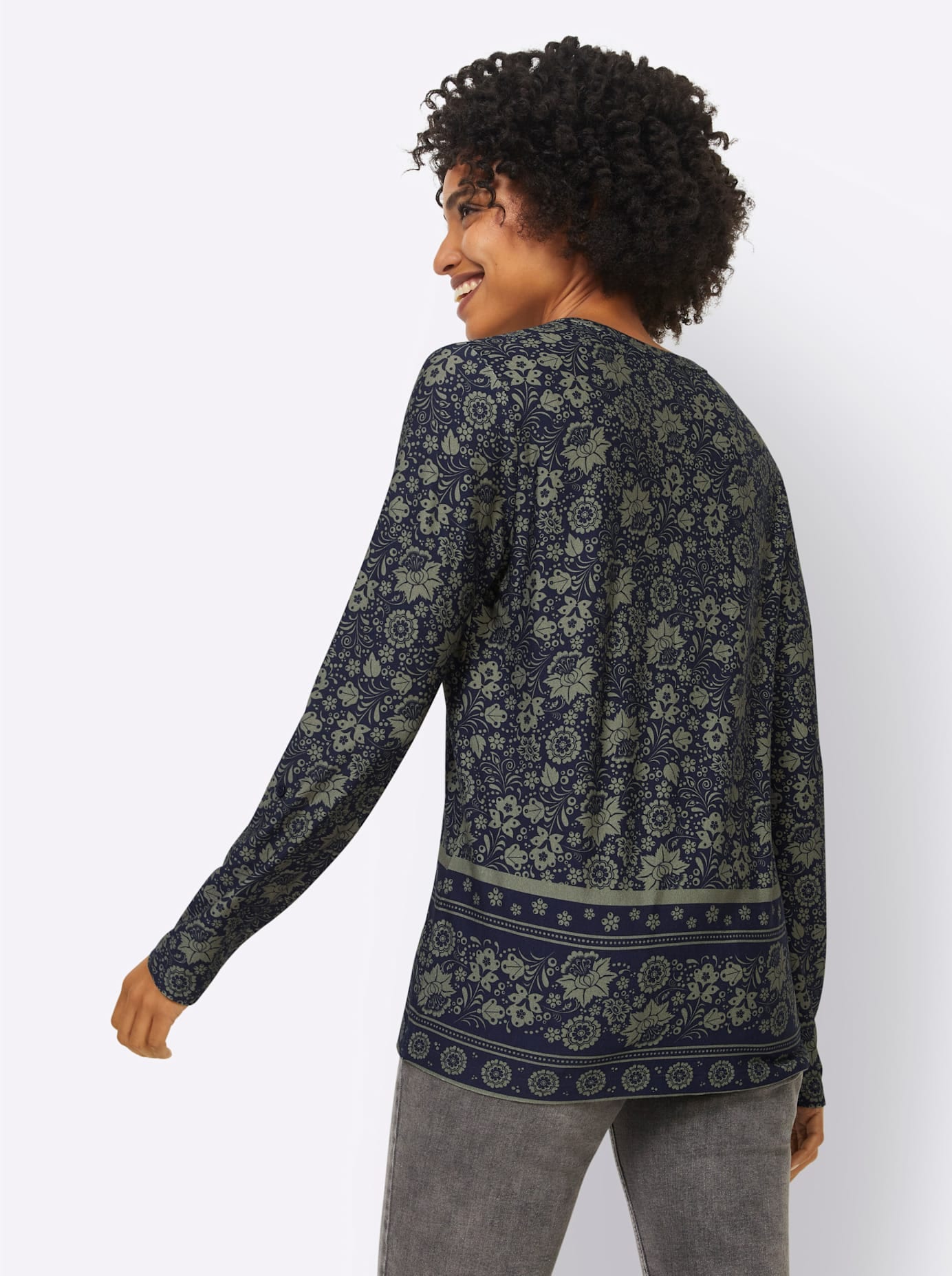 heine Langarmshirt »Druck-Shirt«, (1 tlg.)