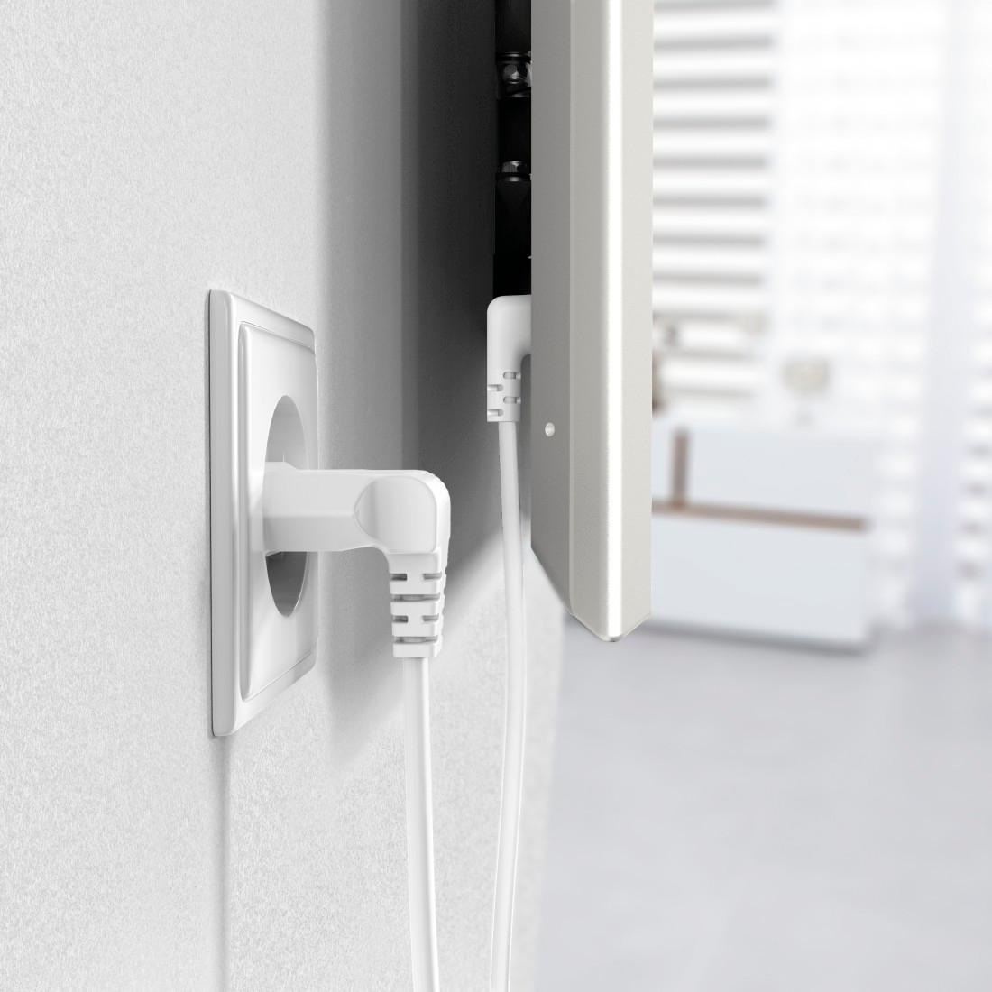 Hama Netzkabel »Netzkabel, beidseitig gewinkelt, Euro Stecker, Doppelnut, C7, 1,5 m«, Typ C (Eurostecker), 150 cm