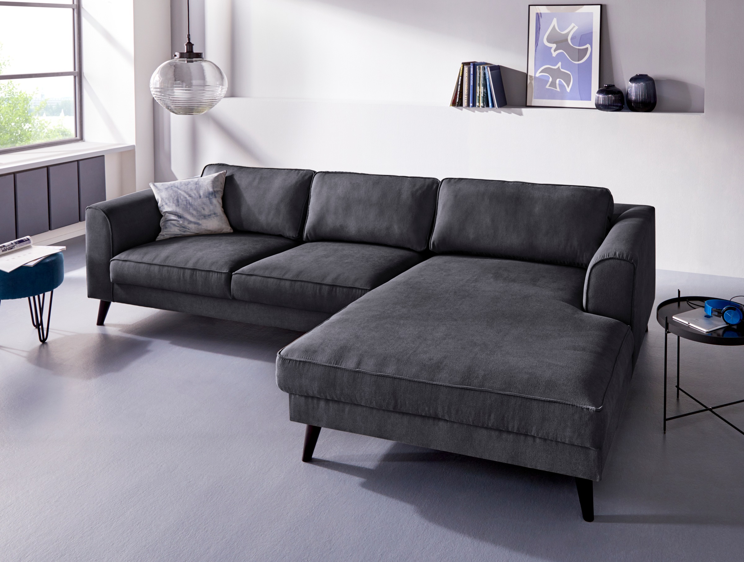 INOSIGN Ecksofa »Lumber Jack, elegant und bequem, Breite 280, hoher Fuß, L-Form«, in moderner Optik