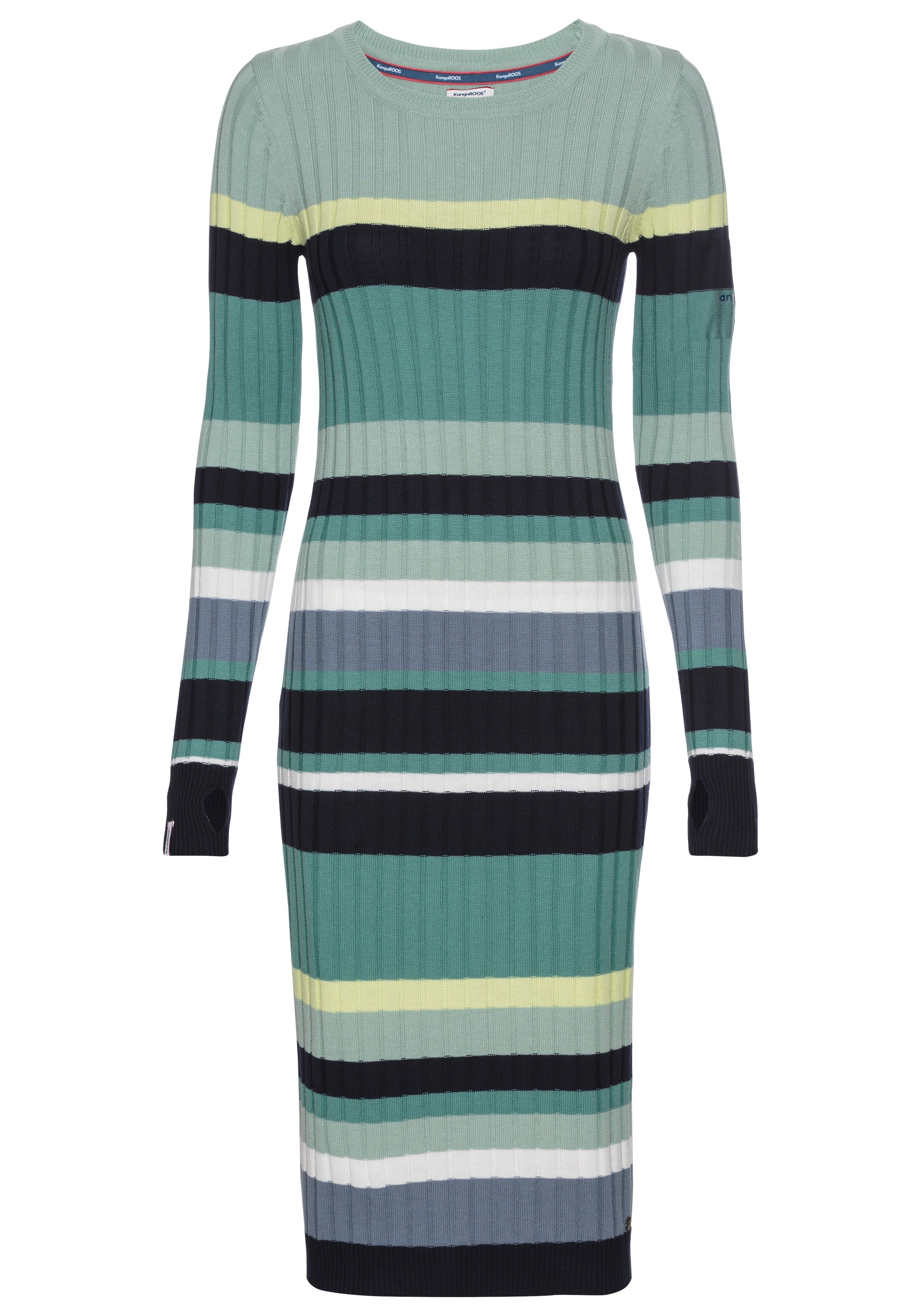 KangaROOS Strickkleid, mit Alloverstreifen