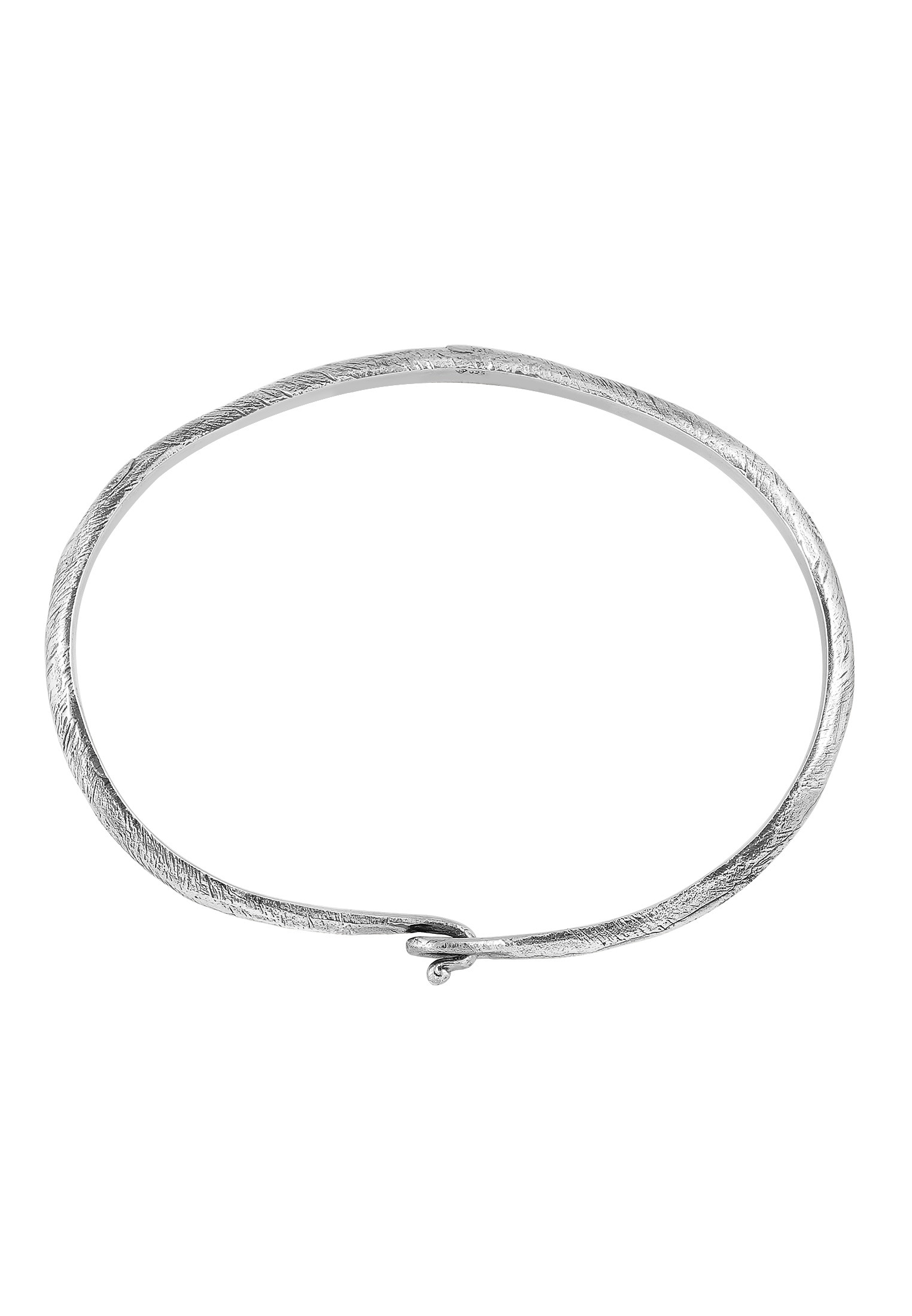 HAZE & GLORY Armreif »Armband Armreif - Hook Small gehämmert 925 Silber«