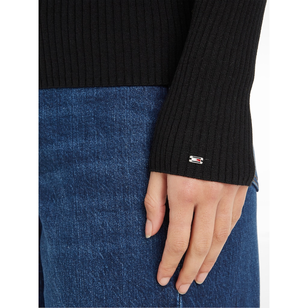 Tommy Hilfiger Polokragenpullover »FINE RIBS POLO SWEATER«