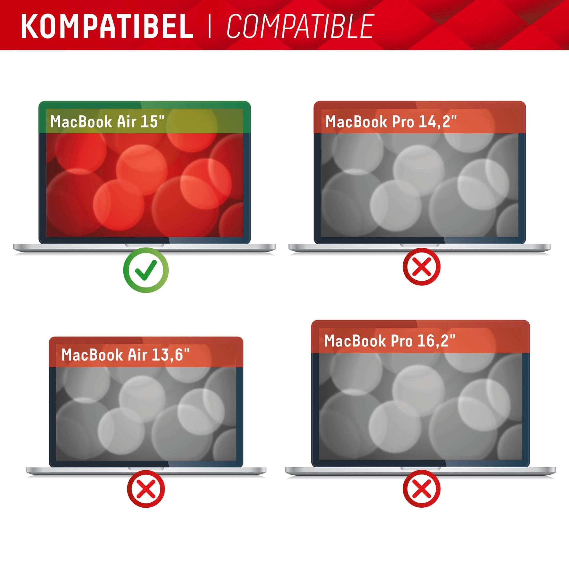 Displex Displayschutzfolie »Privacy Safe Blickschutzfilter«, für Apple MacBook Air 15, Blickschutzfolie
