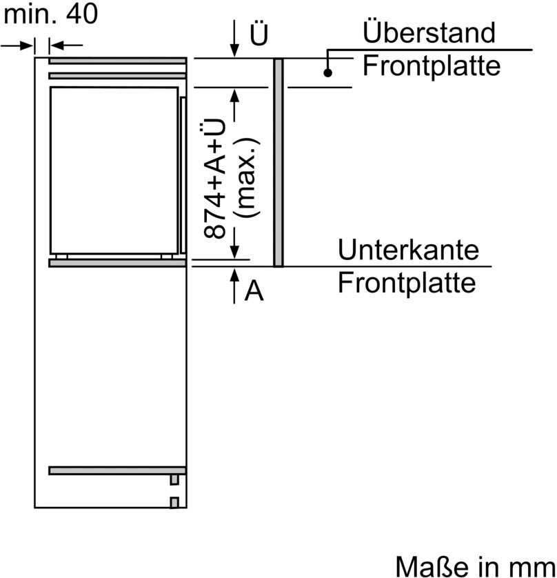 SIEMENS Einbaugefrierschrank »GI21VADE0«, iQ500, 87,4 cm hoch, 55,8 cm breit