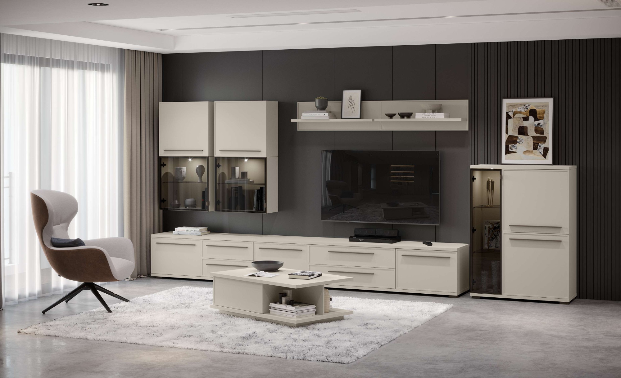 OTTO home TV-Board »Opera TV-Lowboard, TV-Kommode, TV-Schrank, TV-Unterschrank, TV-Möbel« UV lackiert, Soft Close Funktion, Höhenverstellbare Füße