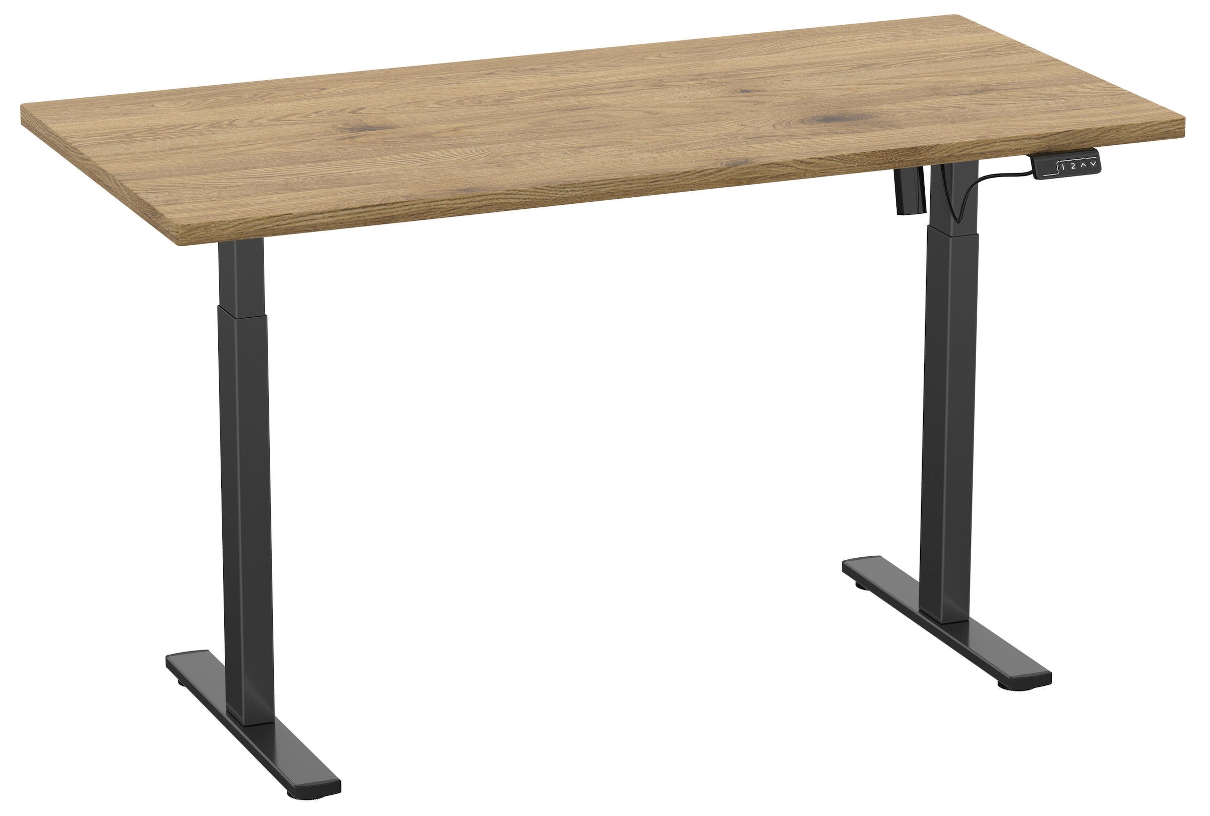 VCM Schreibtisch »VCM Höhenverstellbarer Schreibtisch stufenlos elektrisch höhenverstellbar Lona 110x50 Schwarz«, (Lona)