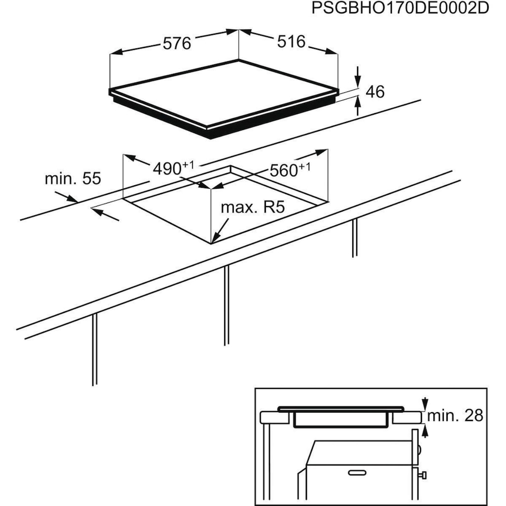 AEG Induktions Herd-Set »HC4133MM1B«, ECS455020B, mit Backauszug, katalytische Reinigung