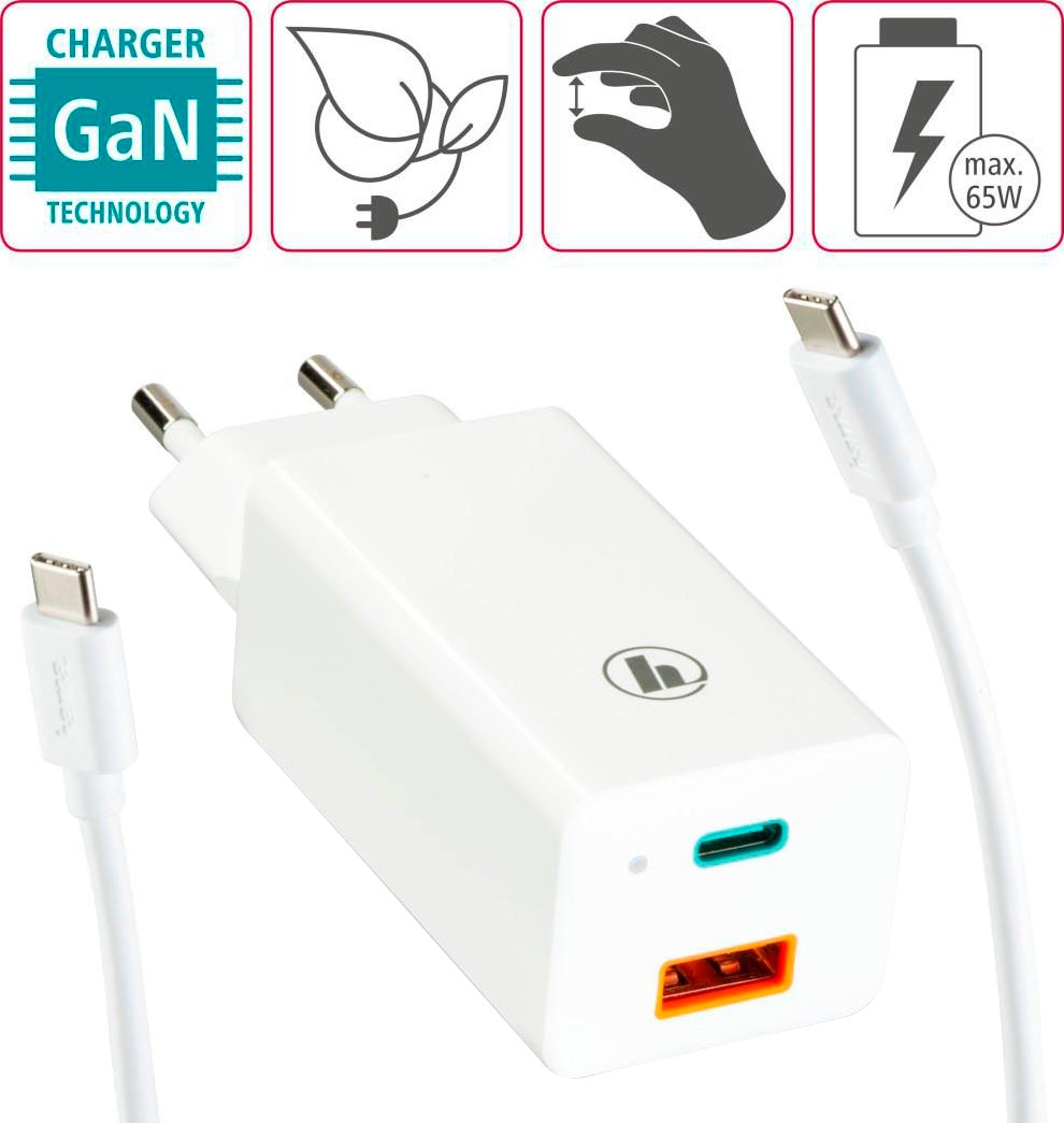 Hama Notebook-Netzteil »Laptop USB-C Ladegerät (Universal-Netzteil, GaN, Power Delivery, 65W)«