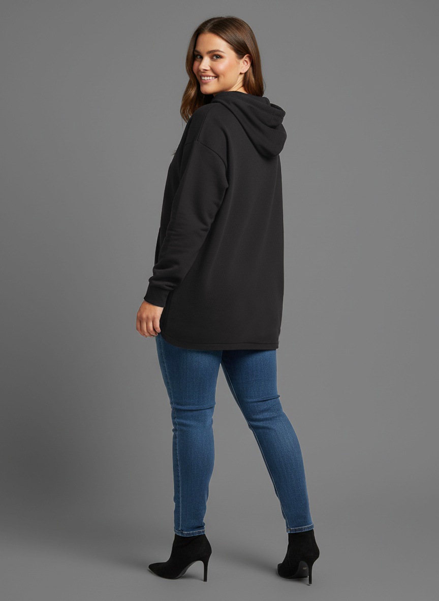 Laura Scott CURVE Kapuzensweatshirt , im Oversized Look aus weicher Baumwolle – GROSSE GRÖSSEN
