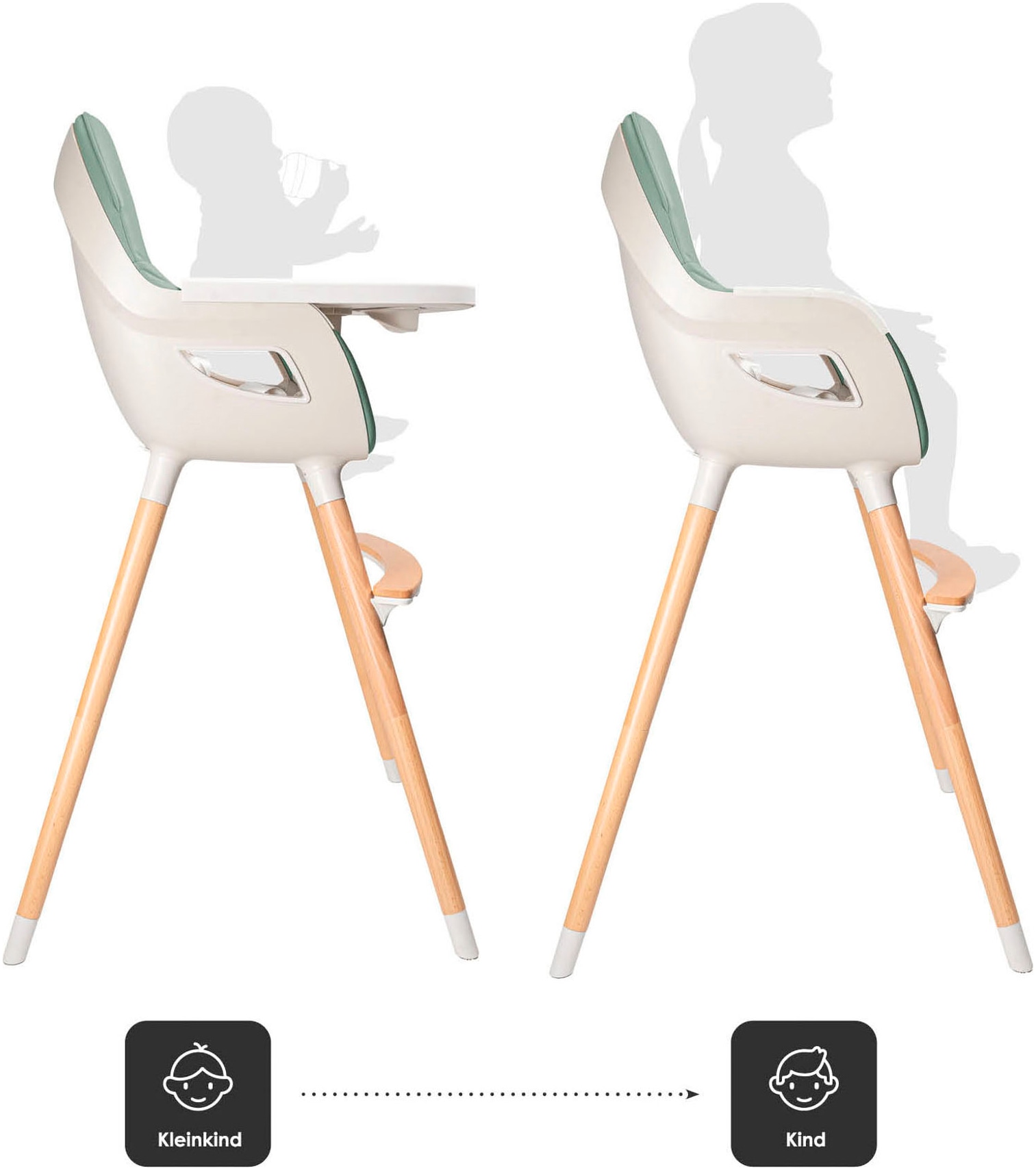 BabyGo Hochstuhl »Scandi - wood«