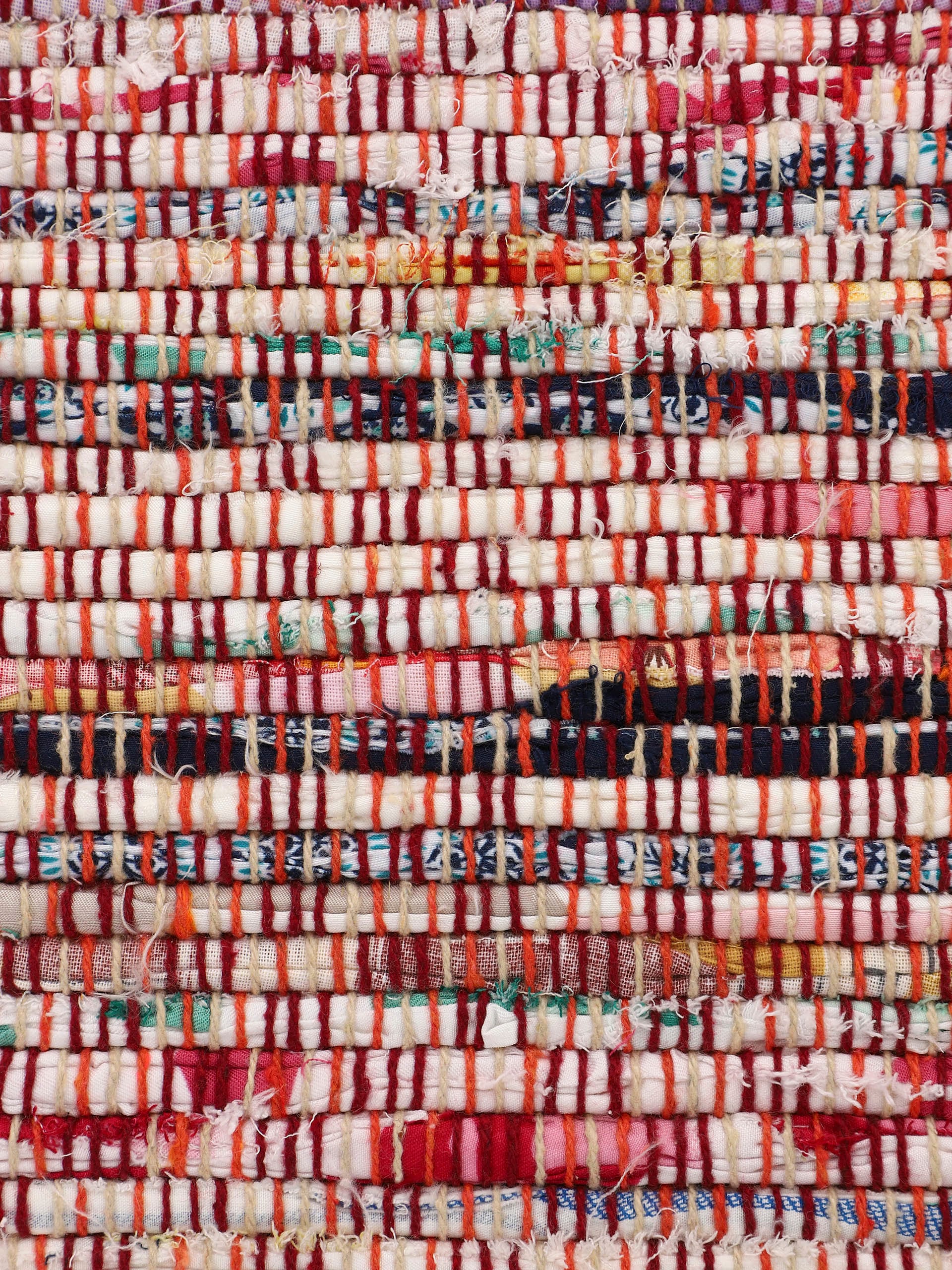 carpetfine Teppich »Kelim Chindi , Wendeteppich« rechteckig 6 mm Höhe handgewebt, Fleckerlteppich mit Fransen, auch vielen in Läufergrößen