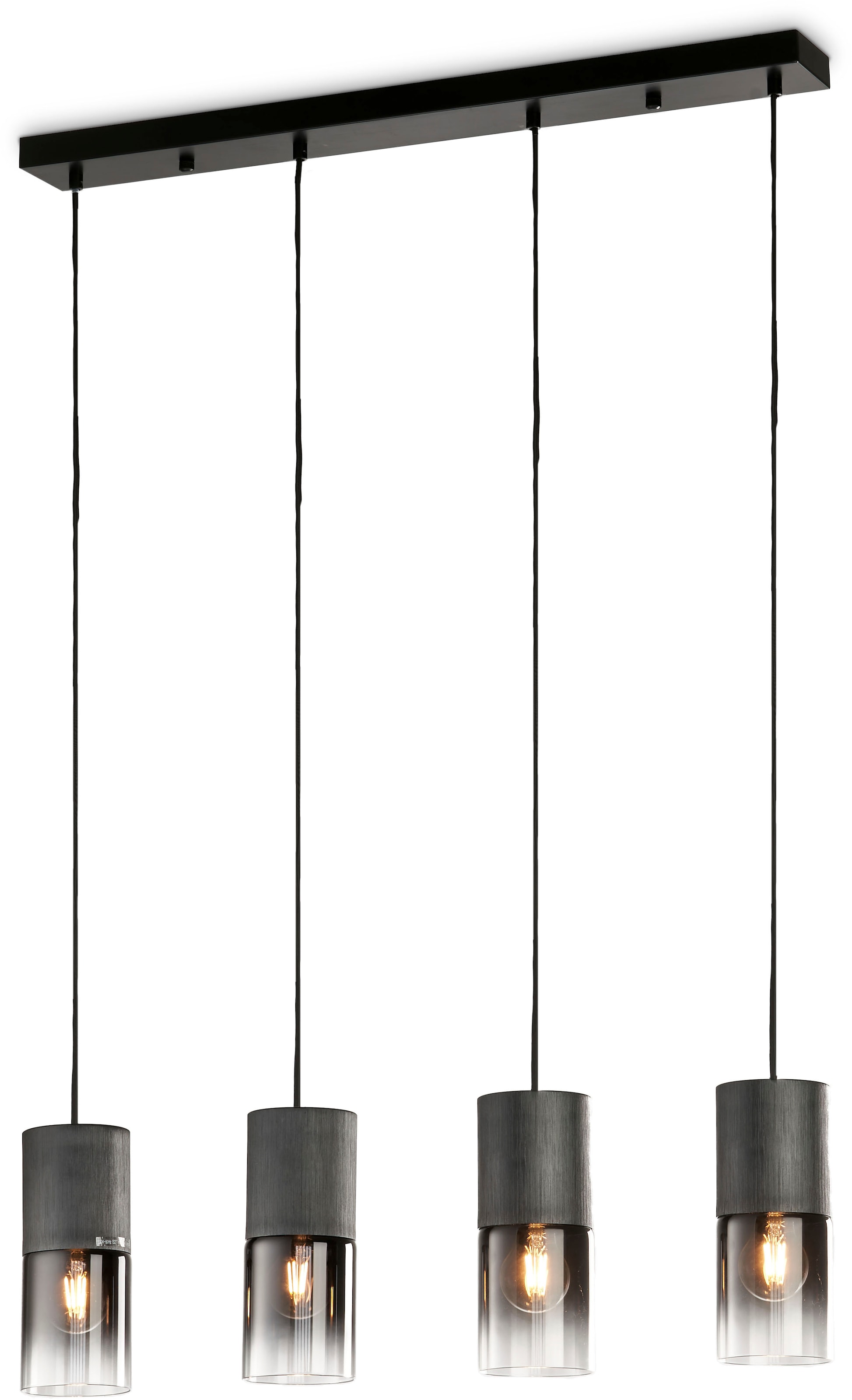 TRIO Leuchten Pendelleuchte »ROBIN« E27 1 Stk. Hängelampe 4-flammig, höhenverstellbar, Glasschirme Ø 10 cm, Esszimmer