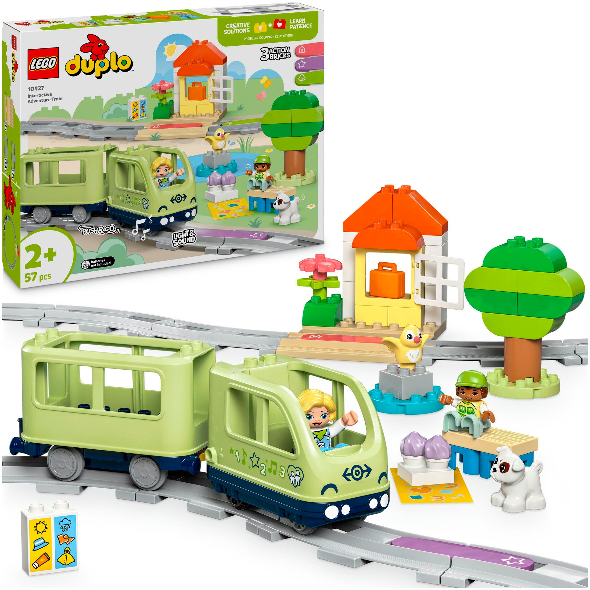 Konstruktionsspielsteine »Interaktive Abenteuer-Eisenbahn (10427), LEGO DUPLO Town«,...