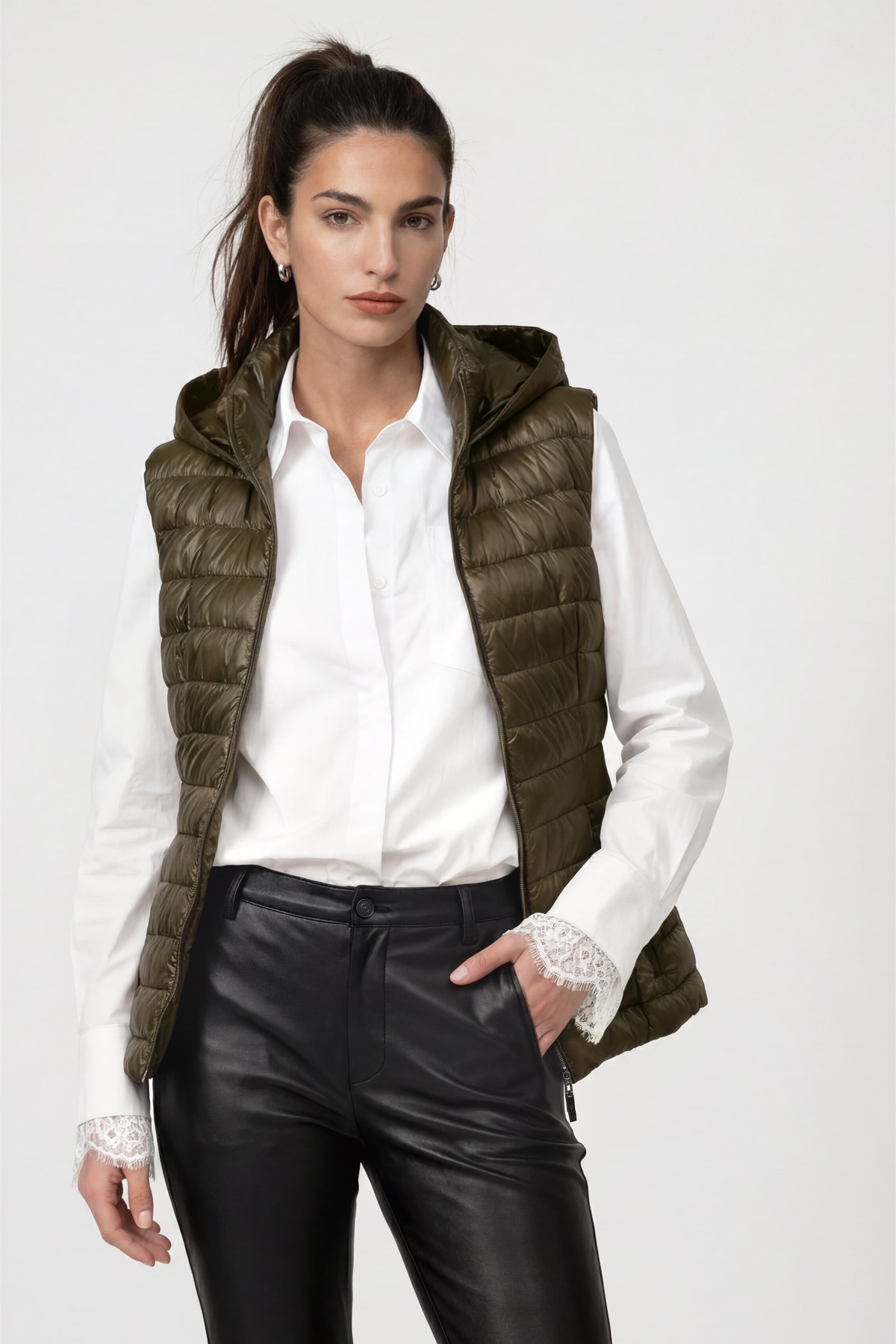 MONARI Gilet matelassé olive | 34