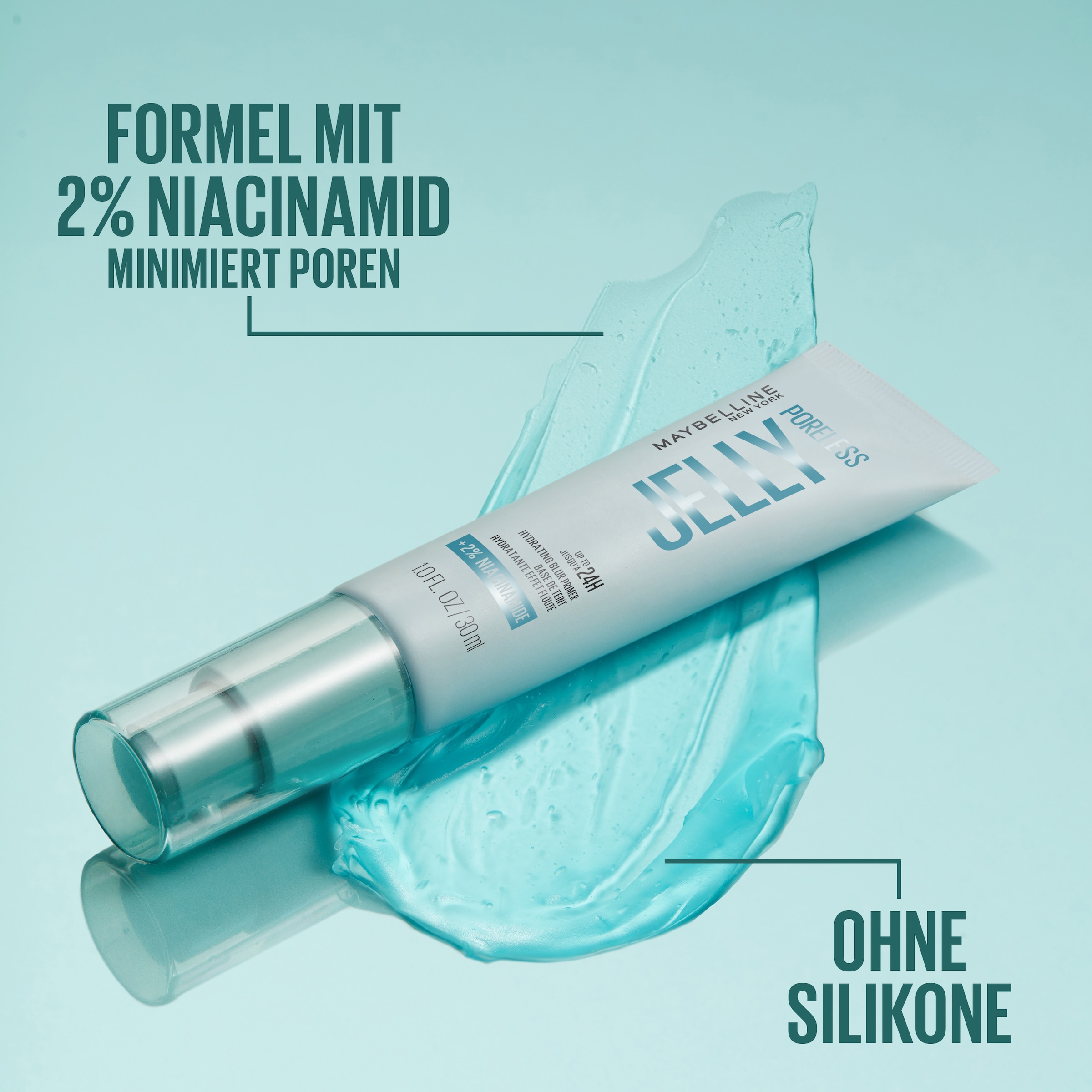 MAYBELLINE NEW YORK Primer »Maybelline New York Poreless Jelly Primer« Porenverkleinernd, spendet Feuchtigkeit, klebt und verklumpt nicht.
