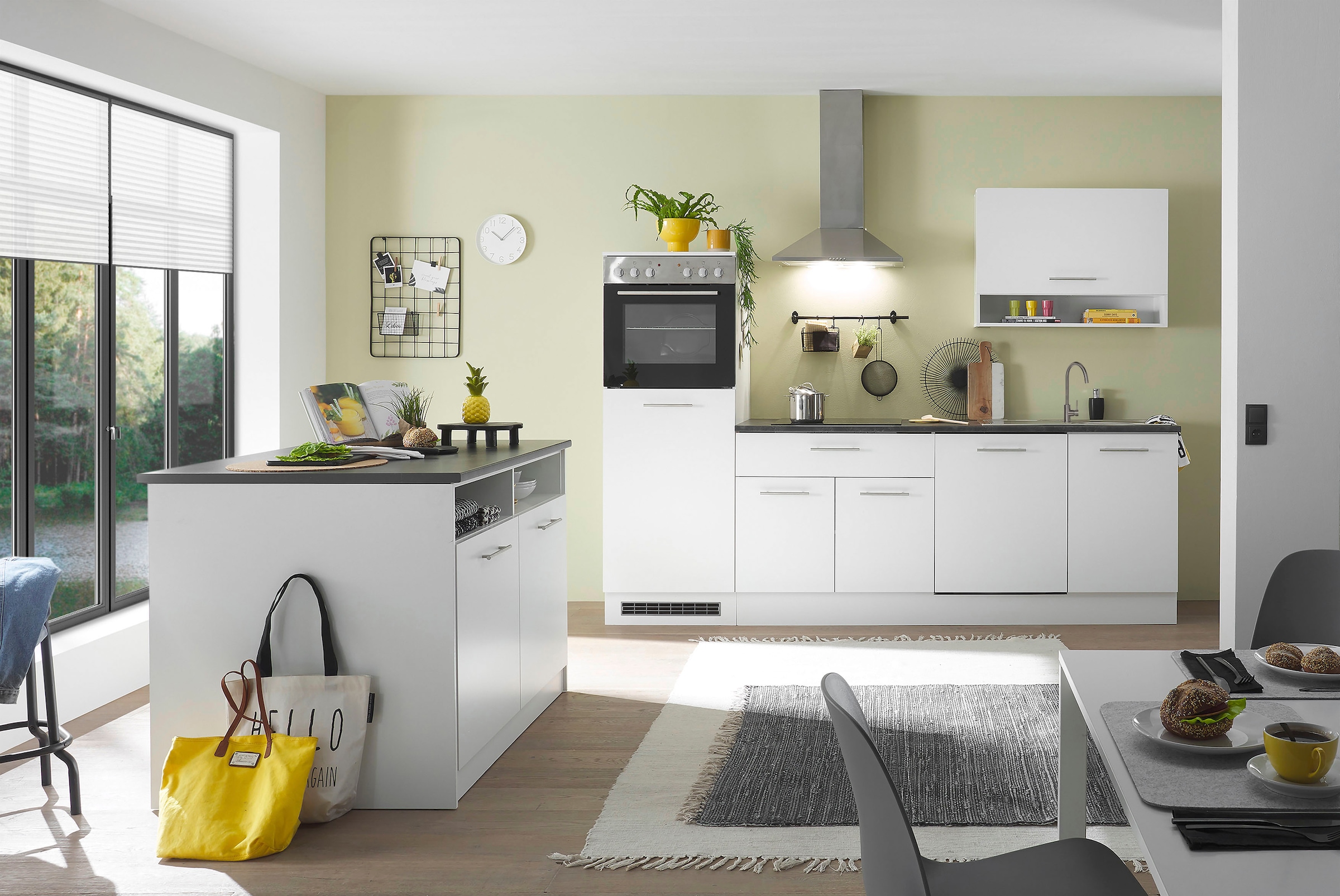 BASIC by Balculina Küchenzeile »Eddi« Breite 260 cm, wahlweise mit E-Geräten