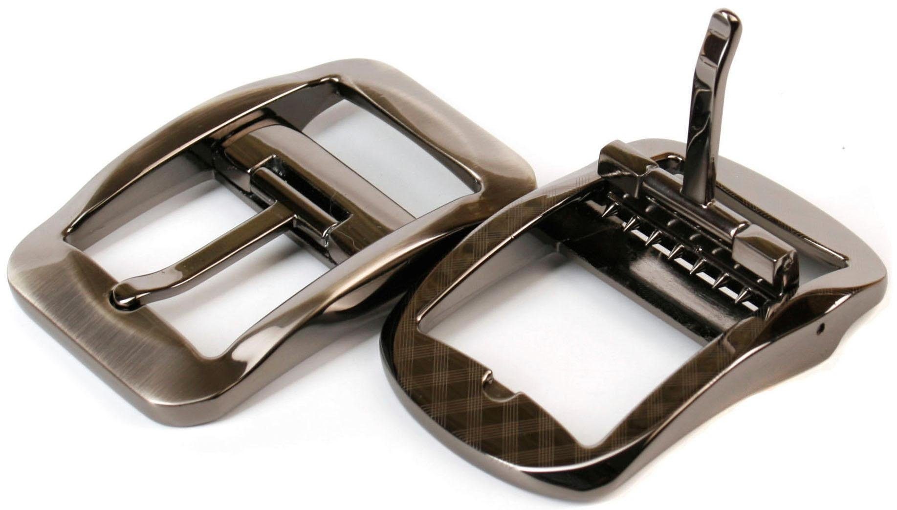 Anthoni Crown Ledergürtel Schließe mit Muster