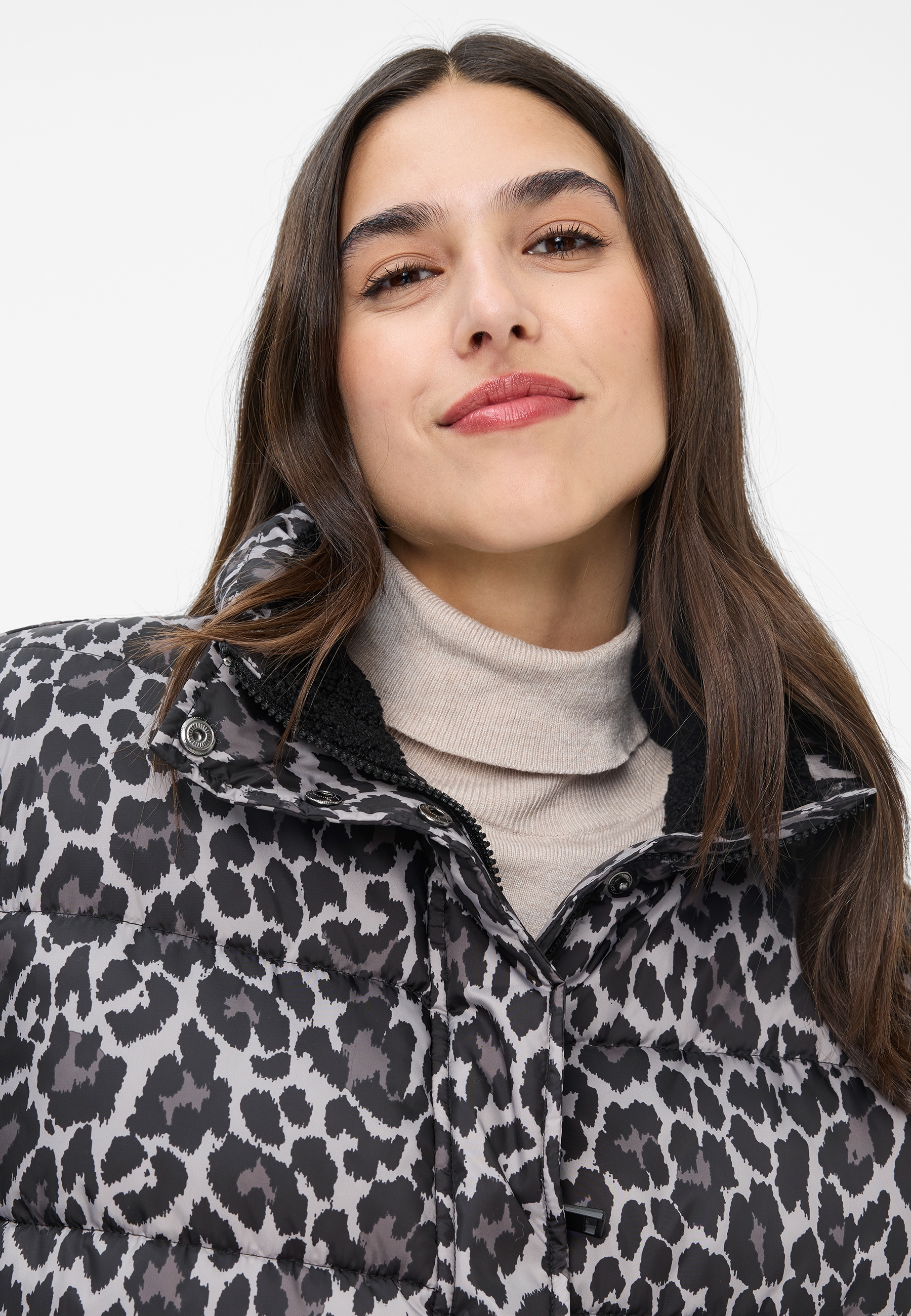 Fuchs Schmitt Steppjacke »Steppjacke« ohne Kapuze mit Animalprint