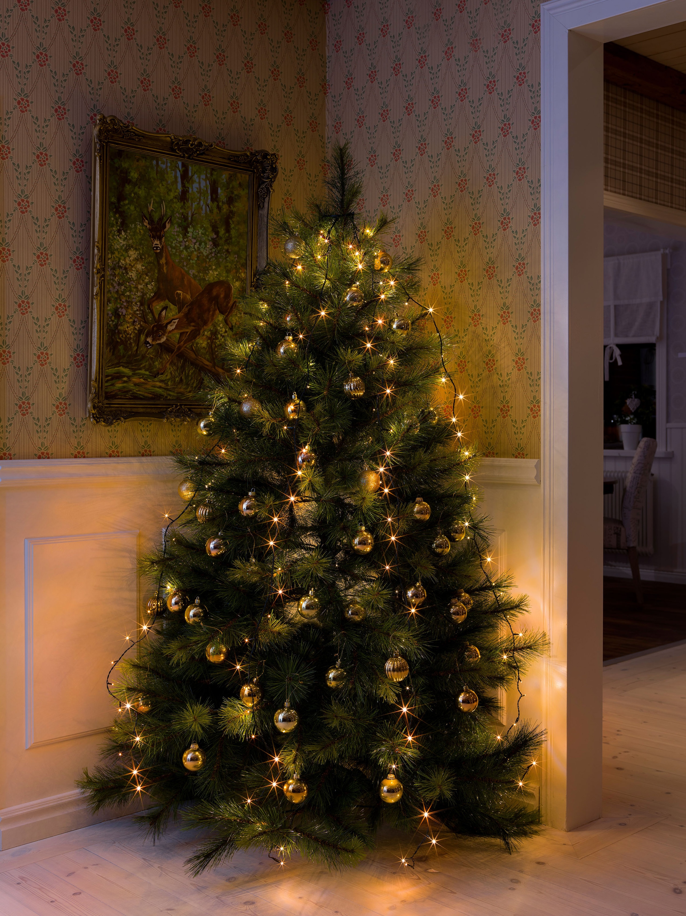 KONSTSMIDE LED-Baummantel »Weihnachtsdeko, Christbaumschmuck«, 200 St.- flammig, LED Lichterkette mit Ring, 5 Stränge à 40 Dioden, vormontiert  bequem online kaufen