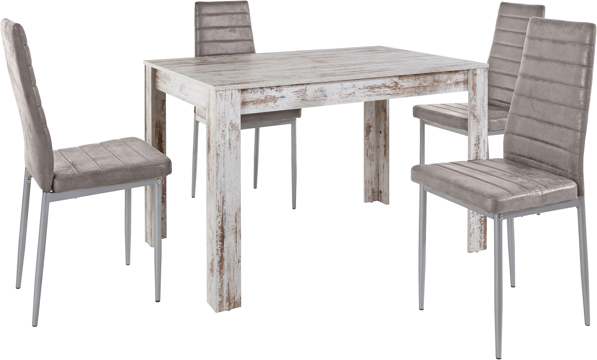 Essgruppe, 5 Stuhl mit Raten (Set, auf Esstisch 4 und »Lynn«, Breite »Kate« cm 120 bestellen tlg.), x