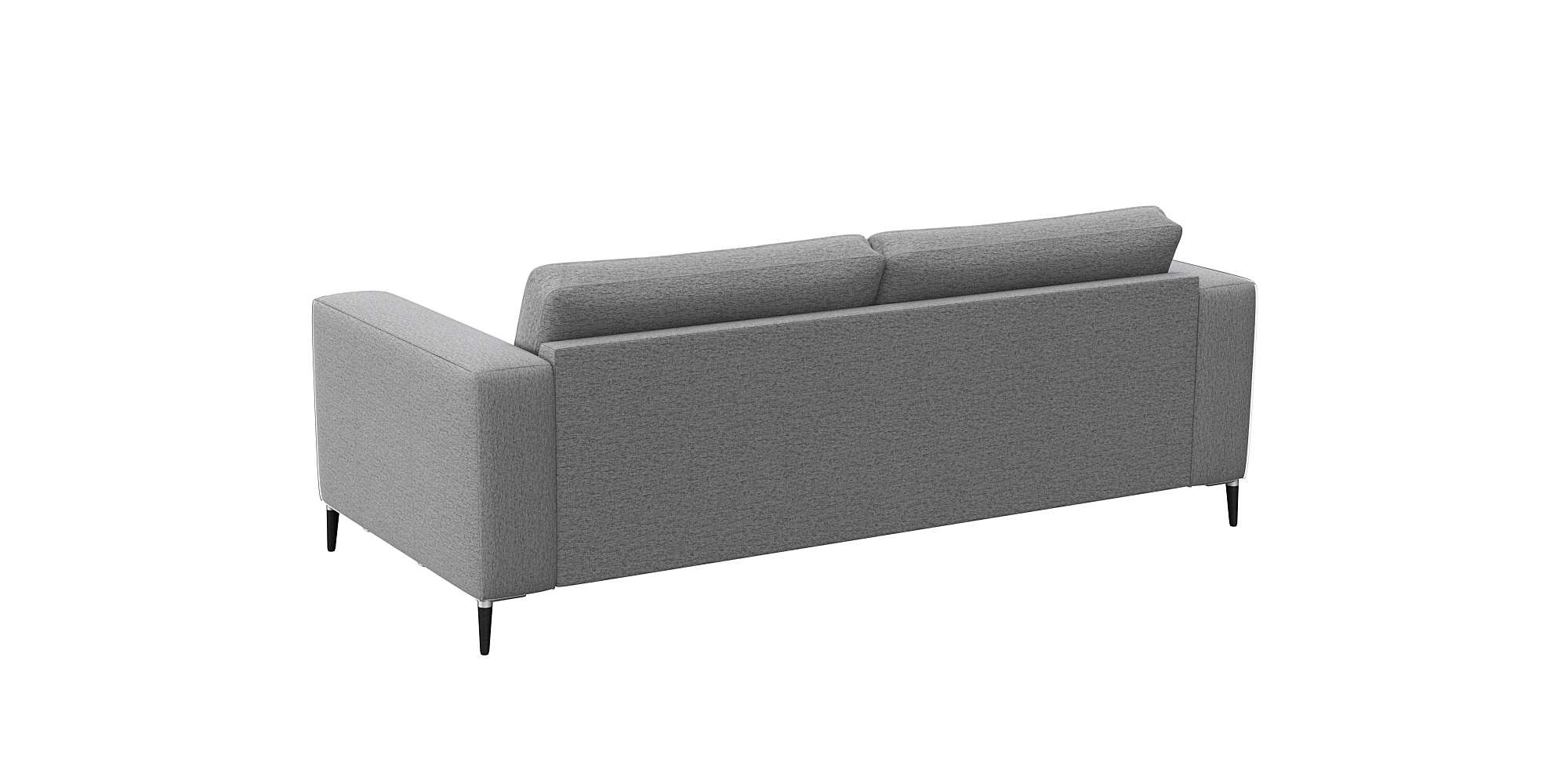 FLEXLUX 2,5-Sitzer »Fiore, superbequemer Sitzkomfort durch Kaltschaum im Sitz« breite Armlehnen, Füße Alu+schwarz