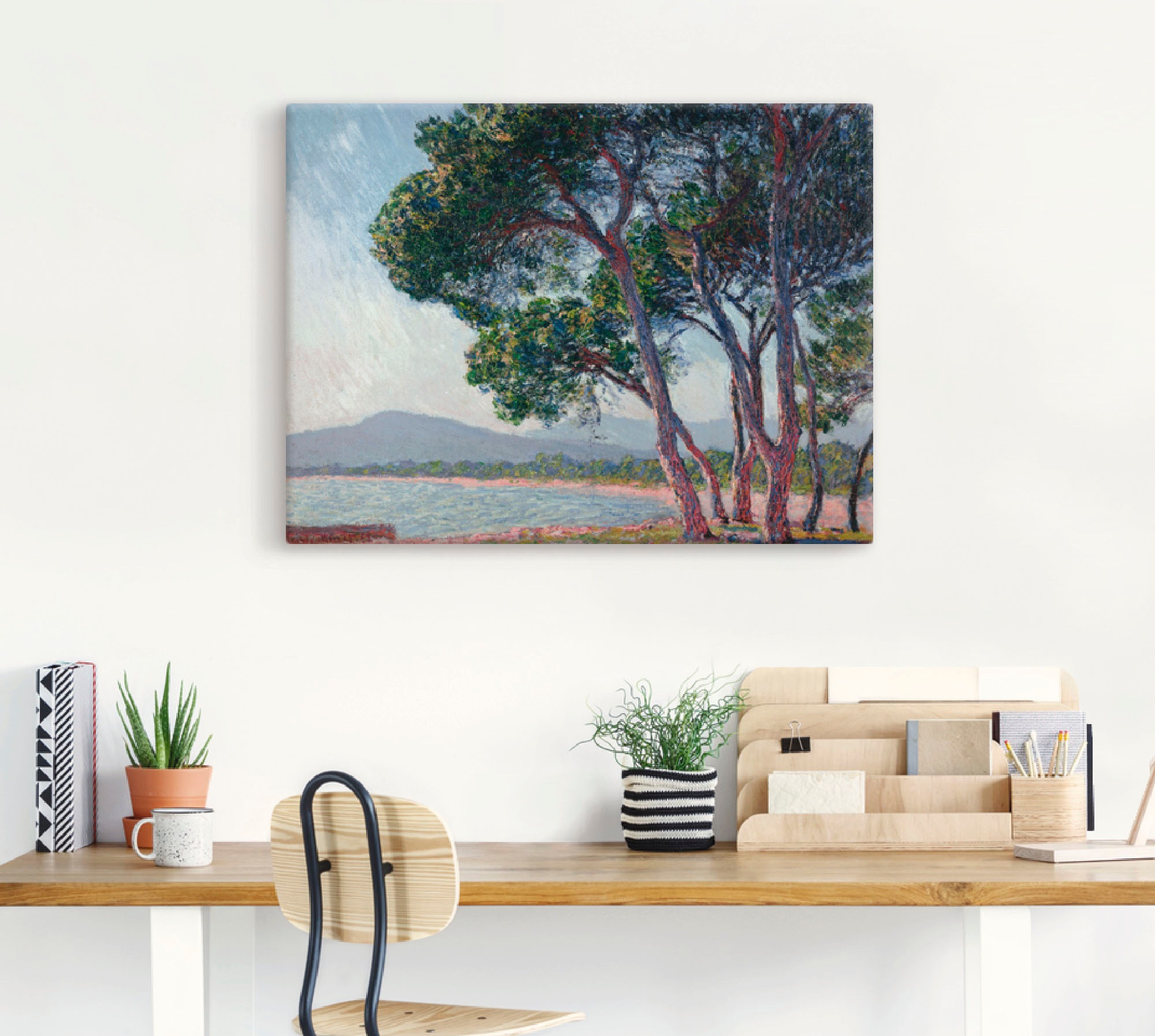 Artland Leinwandbild »Der Strand bei Juan-les-pins. 1888« Gewässer 1 Stk. tlg. auf Holzrahmen gespannt