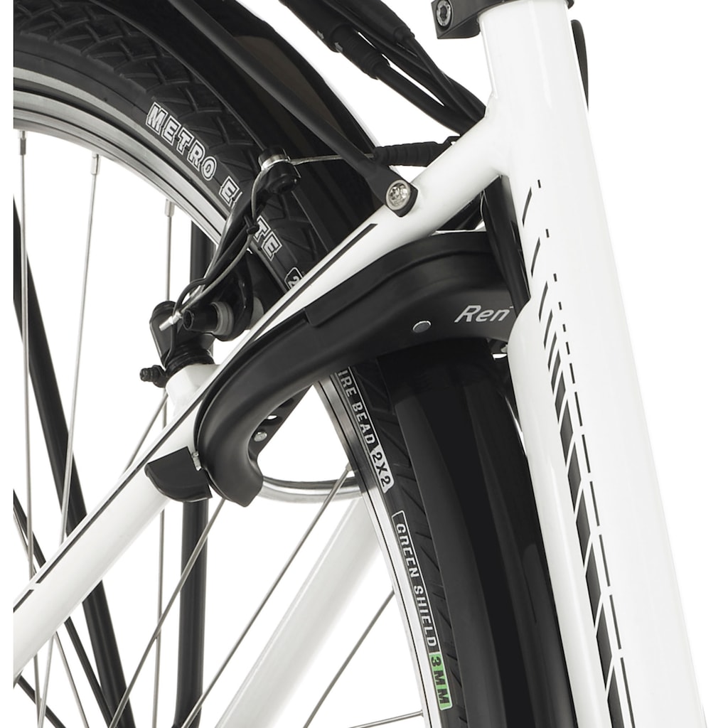 FISCHER Fahrrad E-Bike »CITA ECU 2200 522«, 7 Gang, Shimano, Nexus, Frontmotor 250 W, (mit Akku-Ladegerät-mit Beleuchtungsset-mit Fahrradschloss)