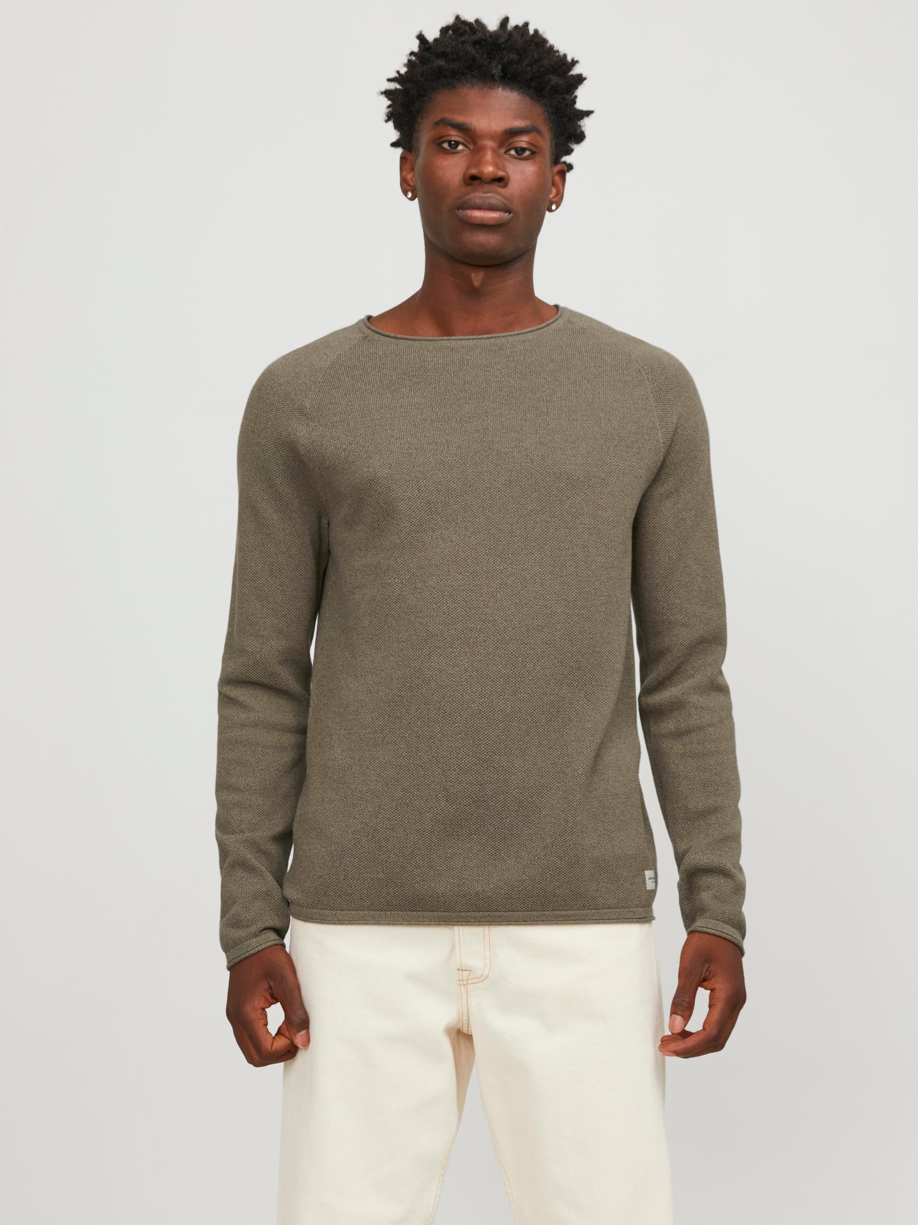 Jack & Jones Rundhalspullover »JJEHILL KNIT CREW NECK NOOS«