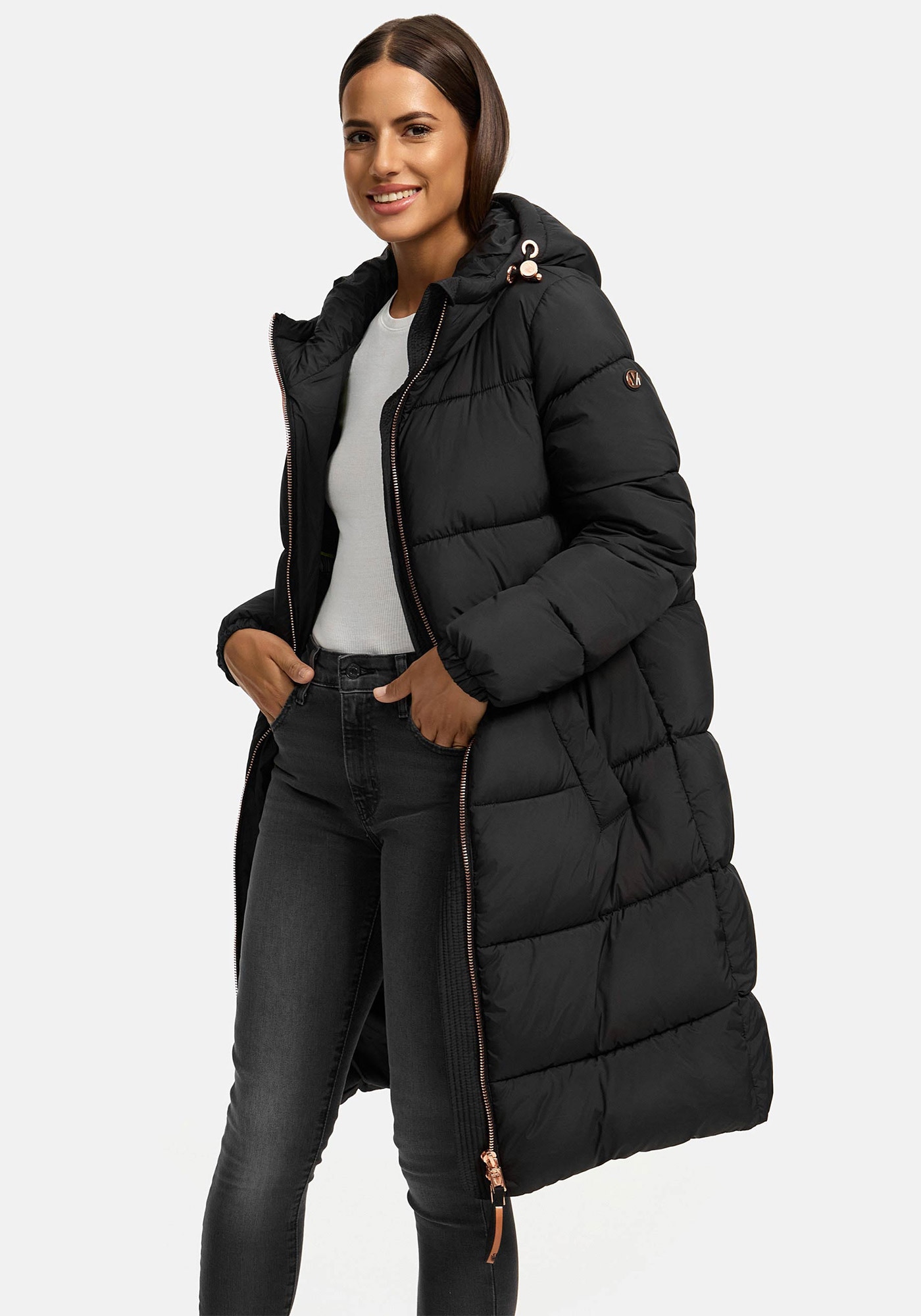 Marikoo Winterjacke »Marikoo Nomadiaa lange Damen Winterjacke N024«