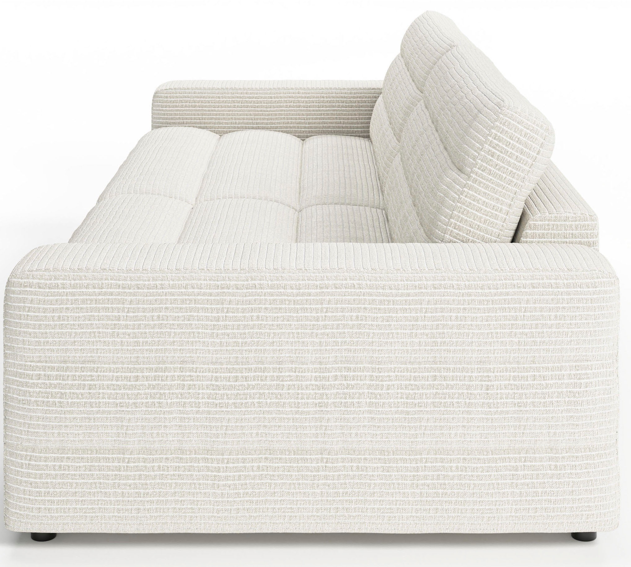 3C Candy Big-Sofa »Stripes Megasofa, tolle Verarbeitungsdetails, bequem, Breite 296cm«, Lose Rückenkissen, mit feiner Quersteppung