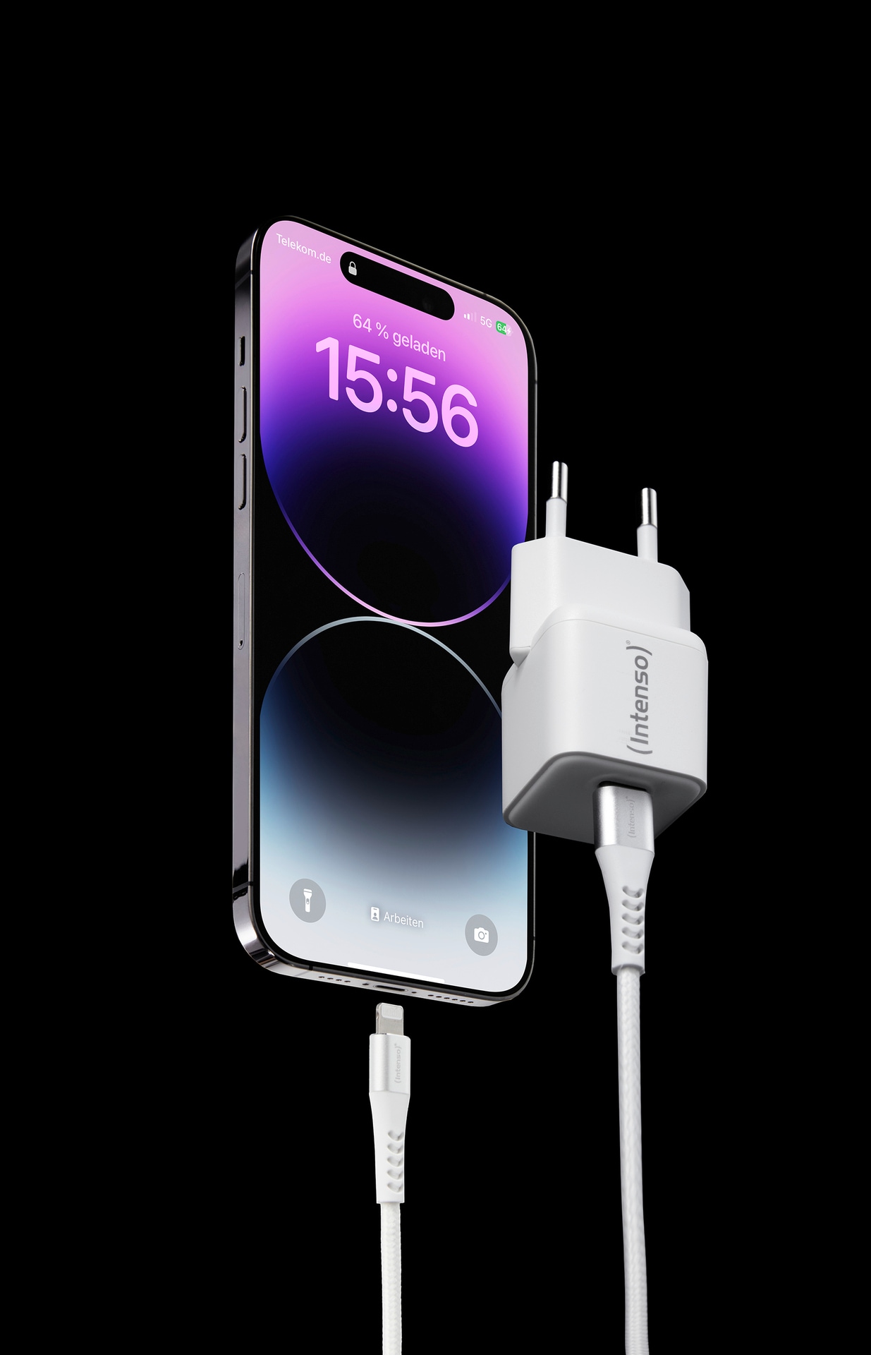 Intenso USB-Ladegerät »GaN Power Adapter Set, 30W USB-C mit USB-C zu Lightning-Kabel«