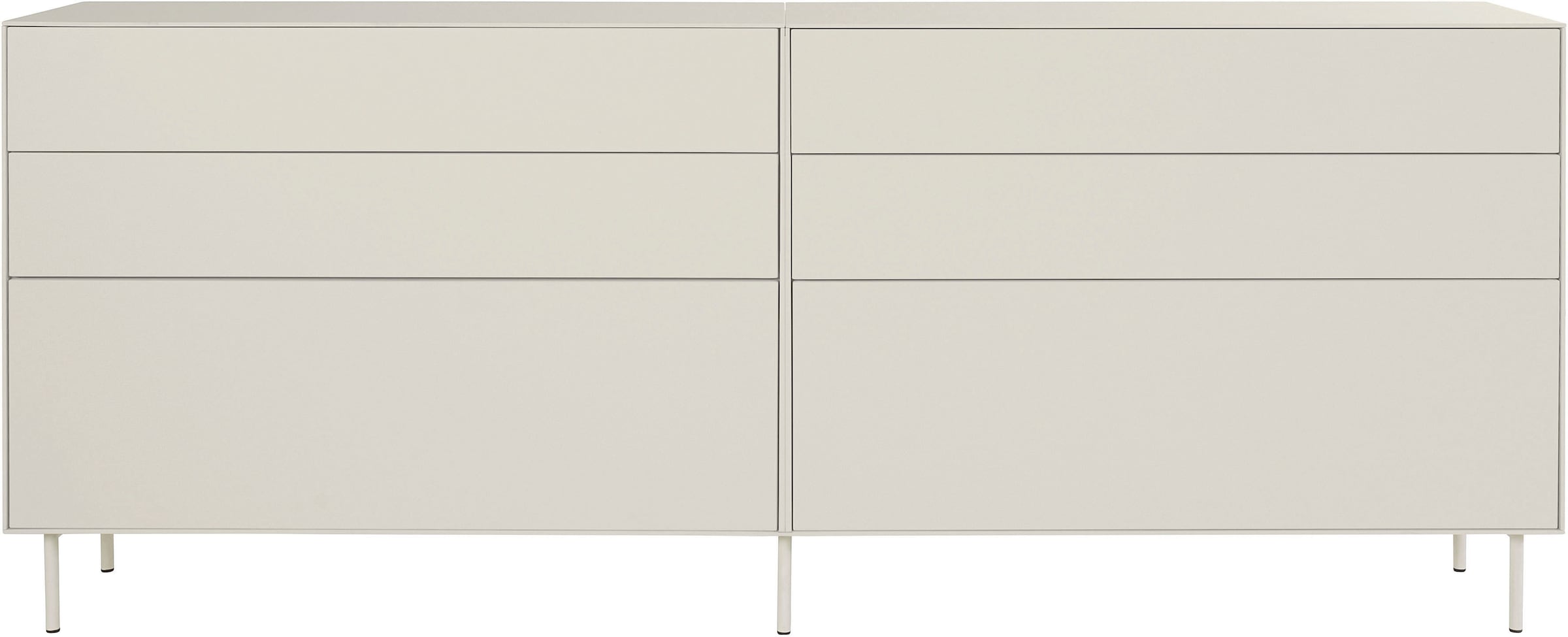 LeGer Home by Lena Gercke Sideboard »Essentials«, (2 St.), Breite: 224cm, MDF lackiert, Push-to-open-Funktion