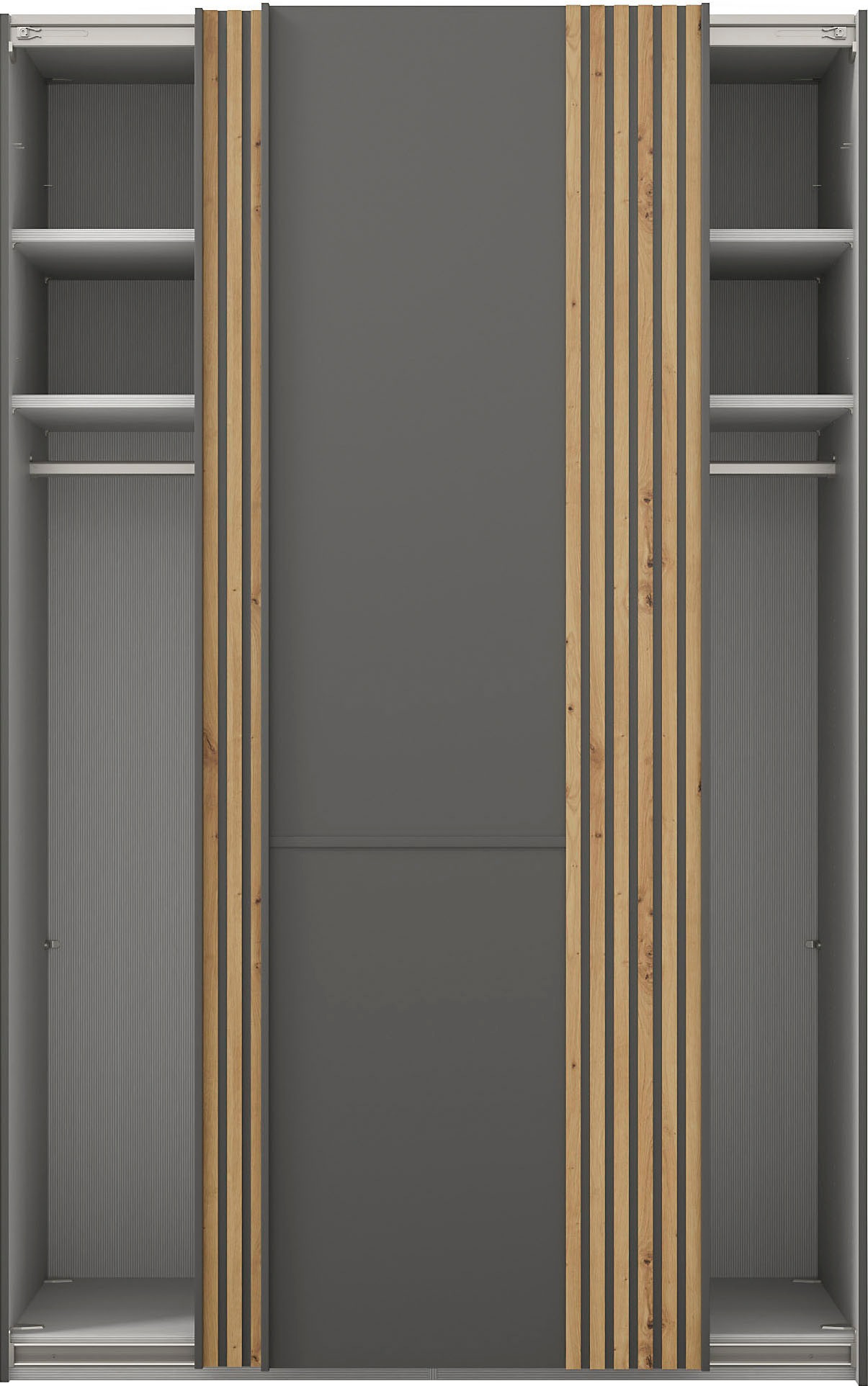 Musterring Schwebetürenschrank »Isabelle« Türen mit Lamellenoptik, verschiedene Größen und Farben, Höhe 236cm