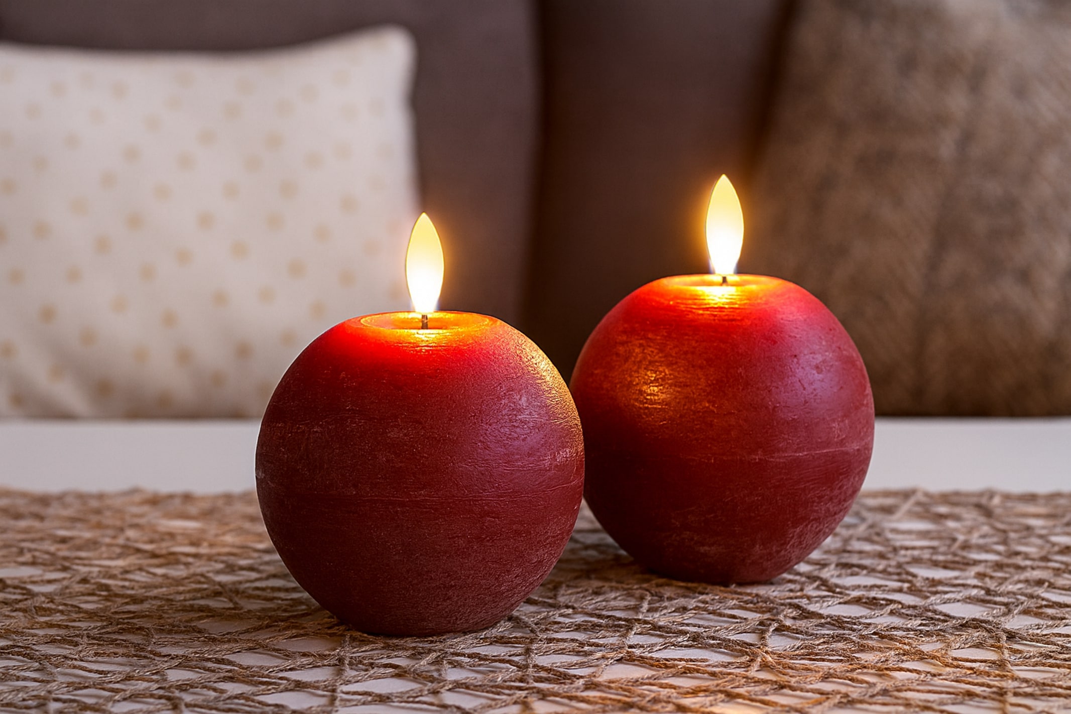 I.GE.A. LED-Kerze »LED Echtwachskerze 2er Set« Mit Timer Flackernd Stumpenkerze Adventskerzen Adventskranz