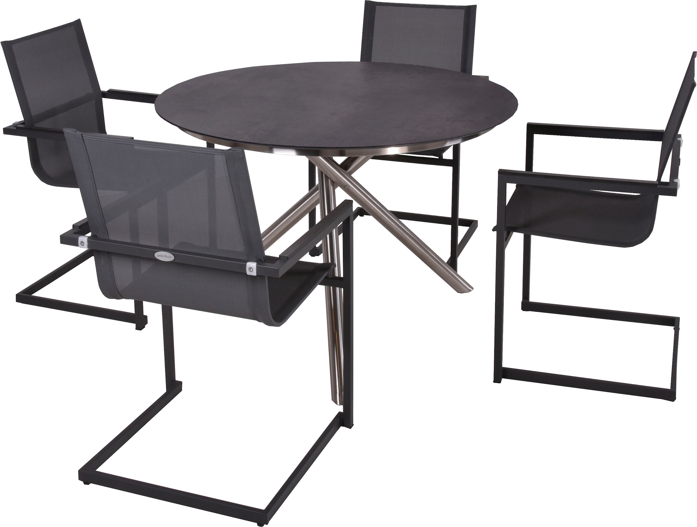 Garden Pleasure Gartenmöbelset 'Sophia' für 4 Personen Edelstahl/Aluminium