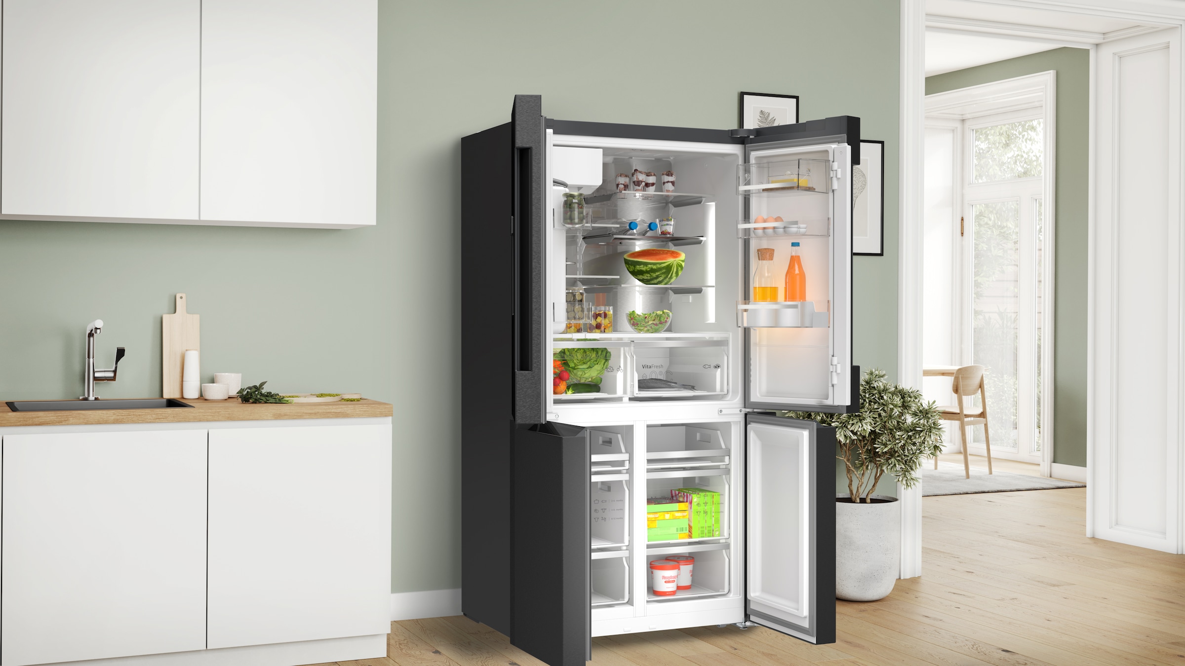 BOSCH Multi Door Serie 6 »KFI96AXEA« 183 cm hoch 90,5 cm breit